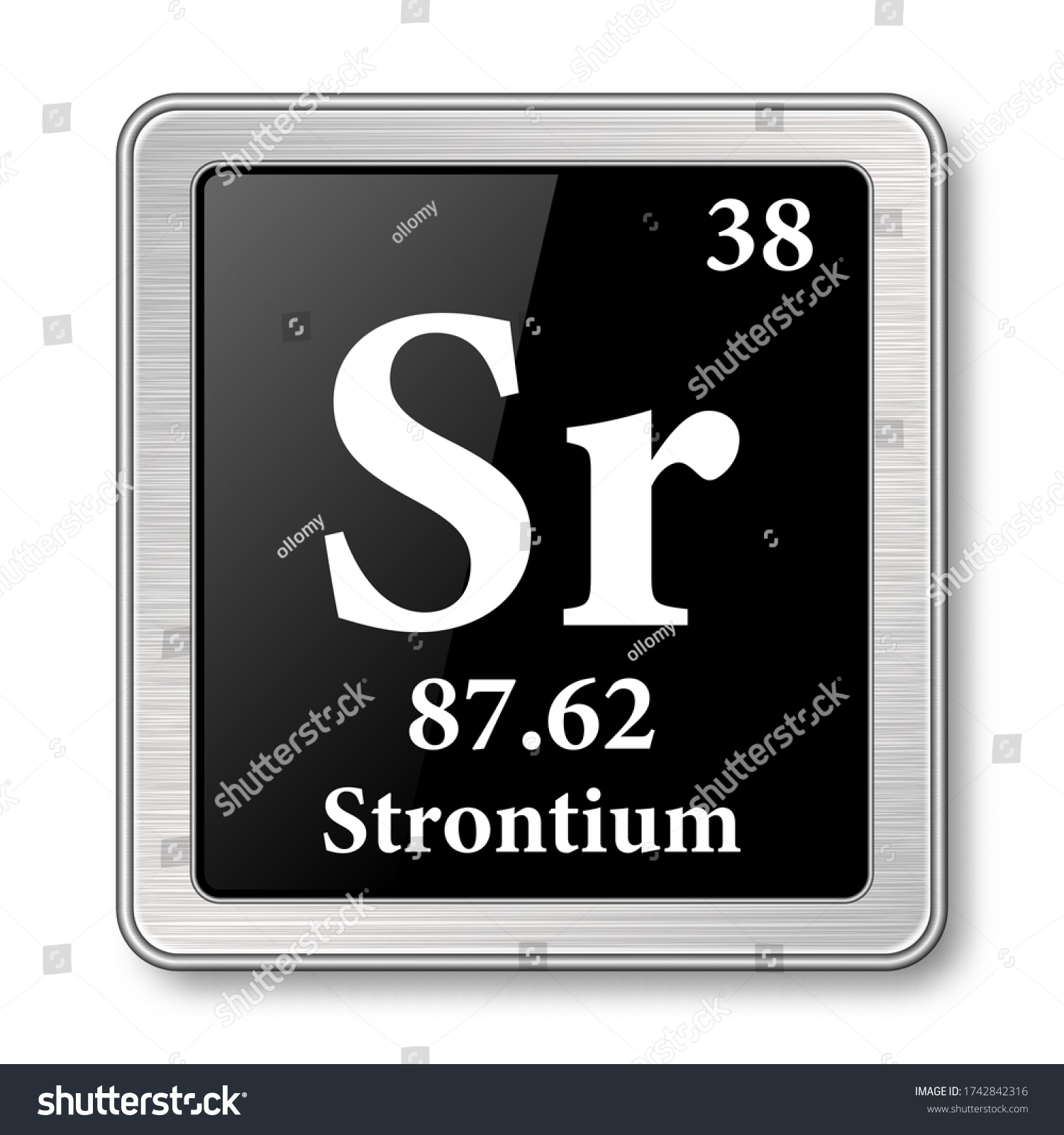 Strontium Symbolchemical Element Periodic Table On Stock Vector Royalty Free 1742842316