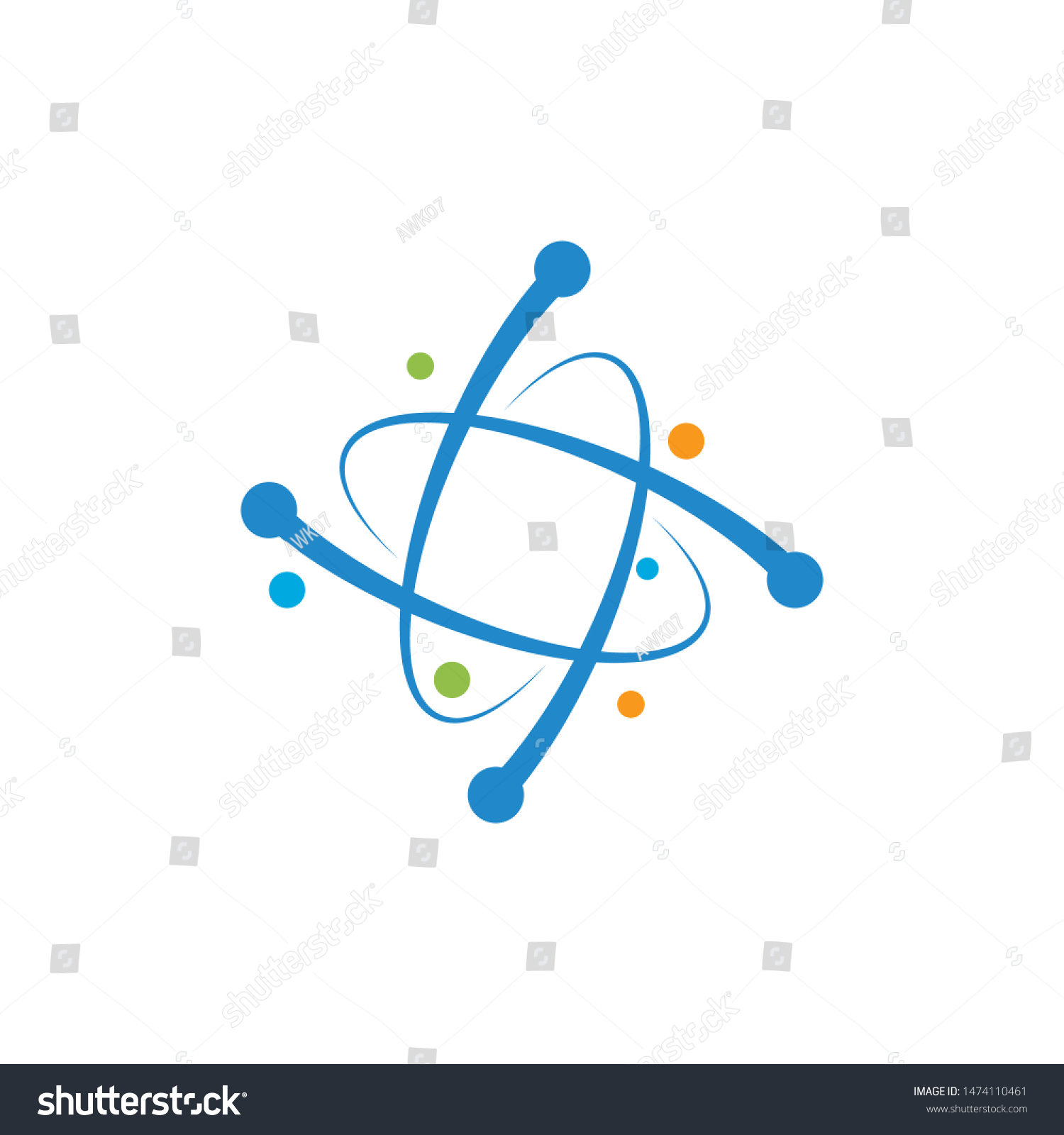 Structure Atom Logo Vector Icon Template Stock Vector (Royalty Free ...