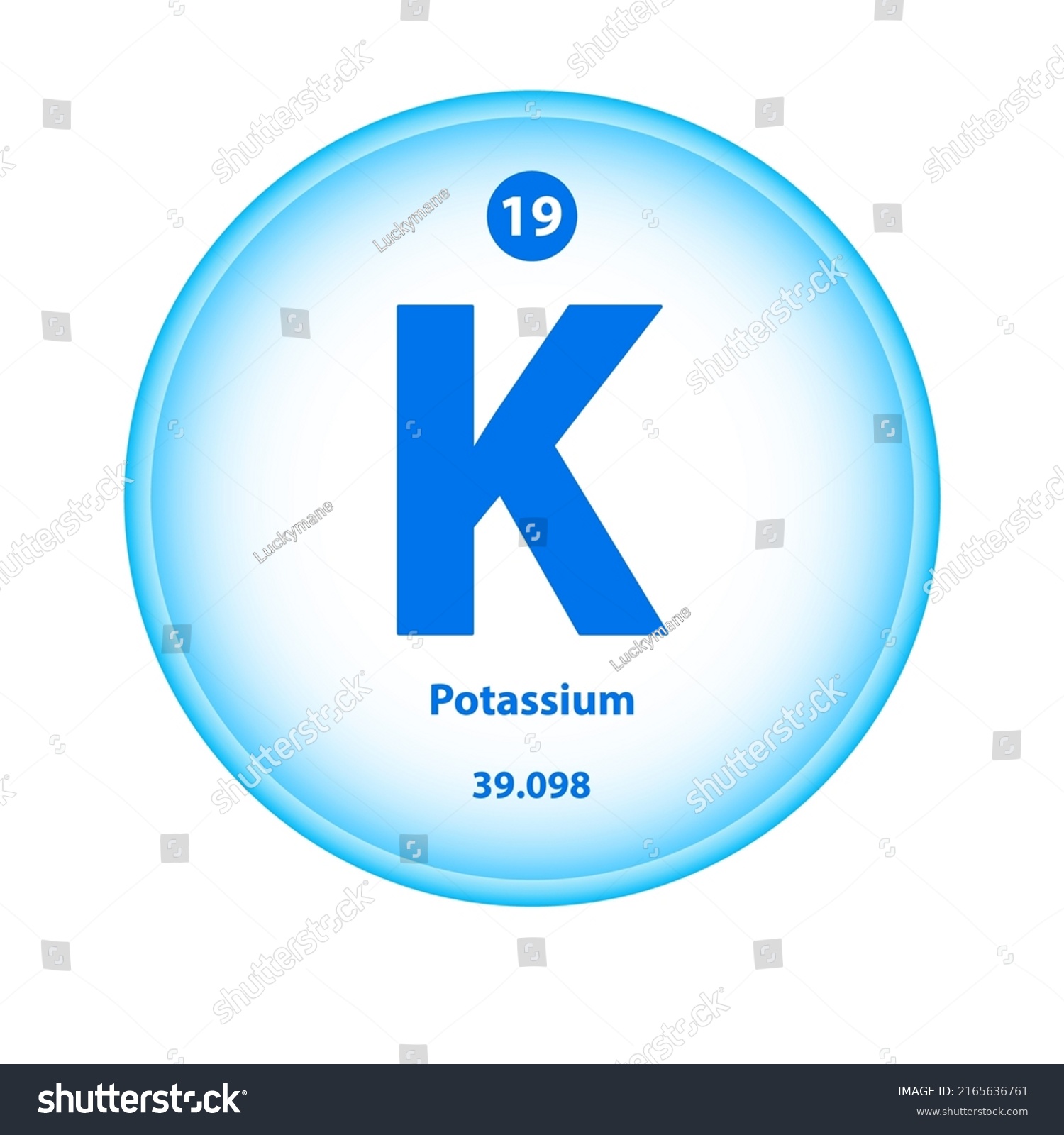 Structure Chemical Element Potassium Kalium K Stock Vector (Royalty ...