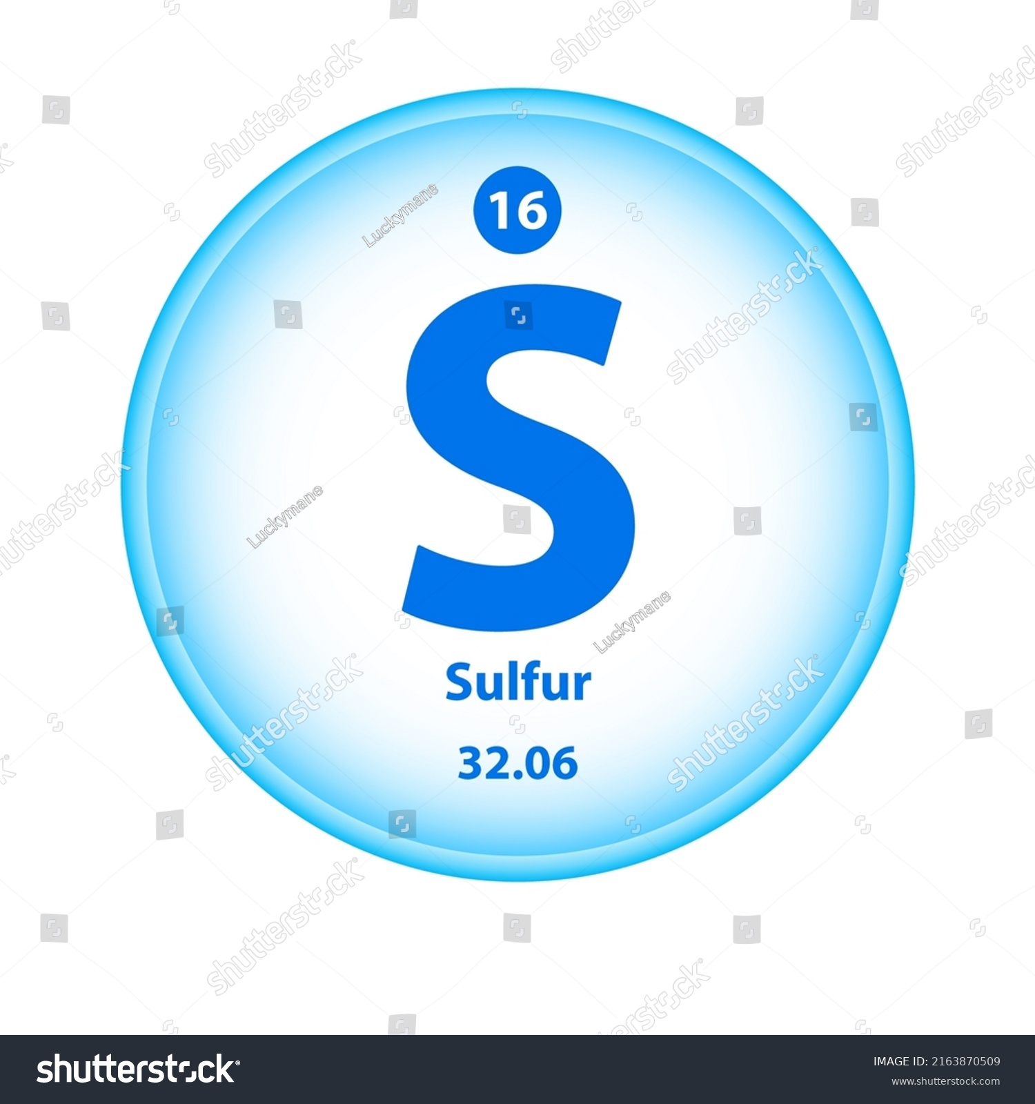 Structure Chemical Element Sulfur Sulphur S Stock Vector (Royalty Free ...