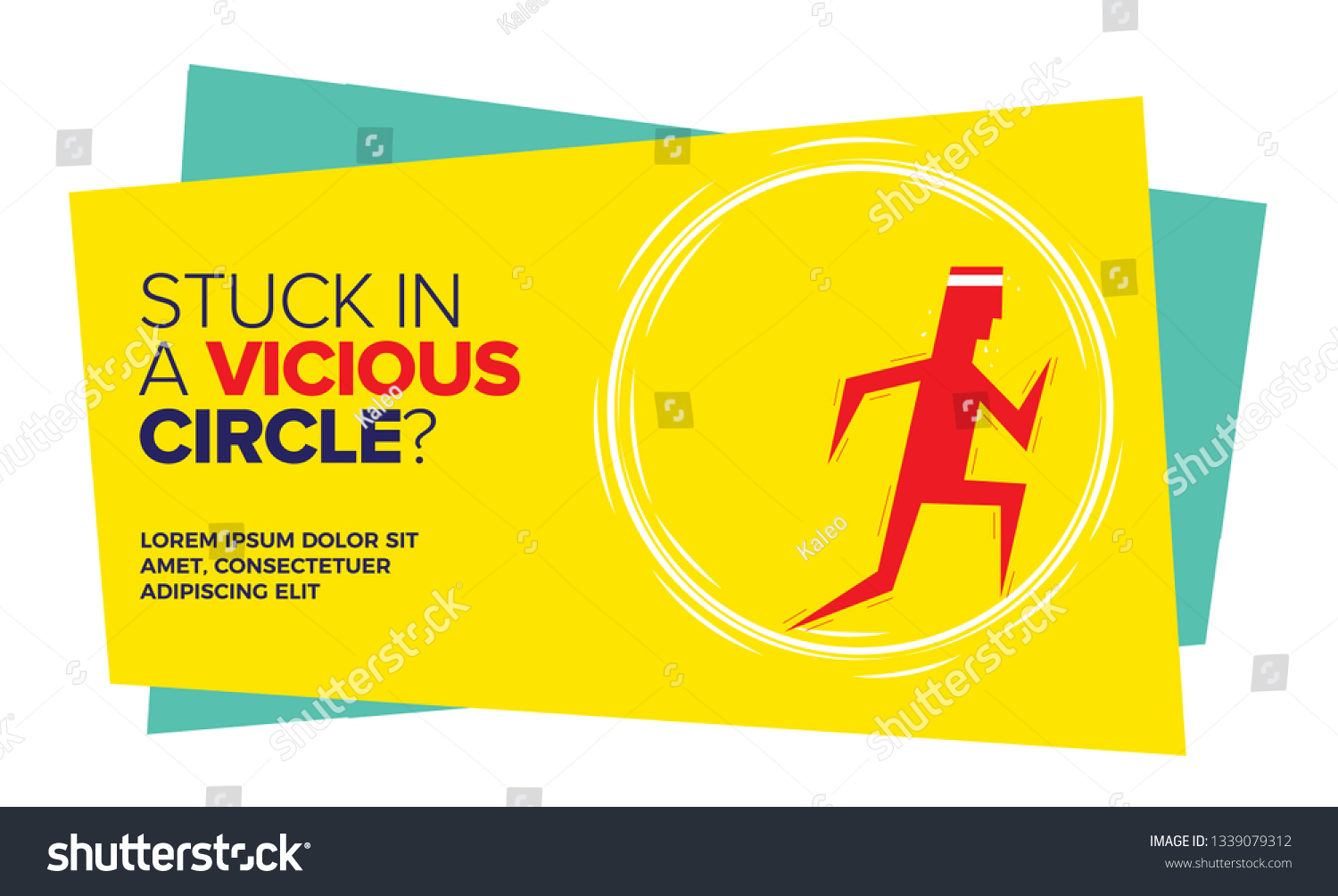 Stuck Circle Man Running Hamster Wheel Stock Vector Royalty Free 1339079312