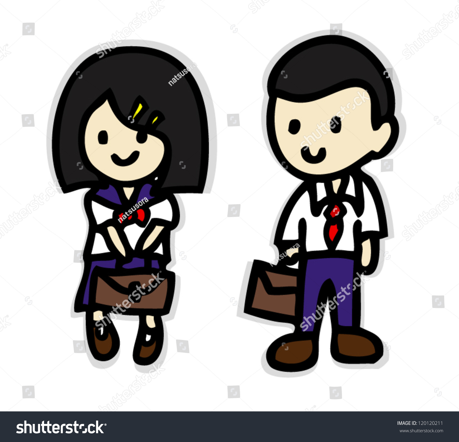 Student School Uniform Vector Stock Vector (Royalty Free) 120120211