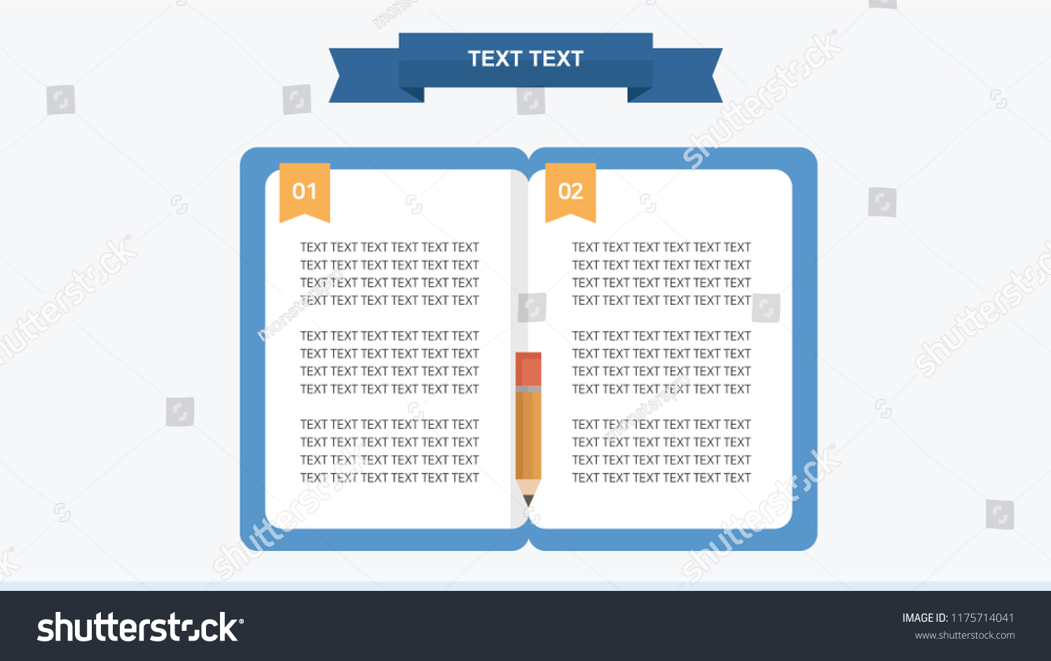 Study Note Template Pencil Vector Stock Vector (Royalty Free) 1175714041