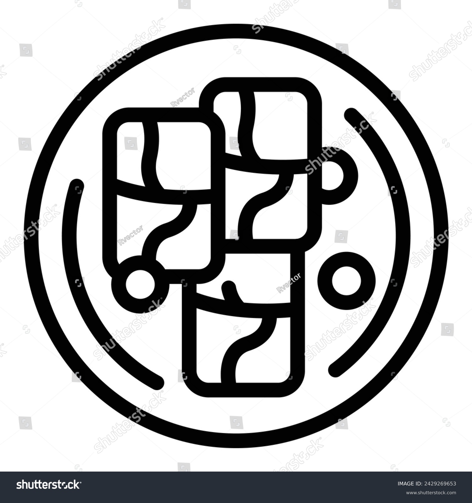 recommend clip art: Stuffed vegetables shell icon outline vector. Dolmades rolls. Meat filled grape leaves