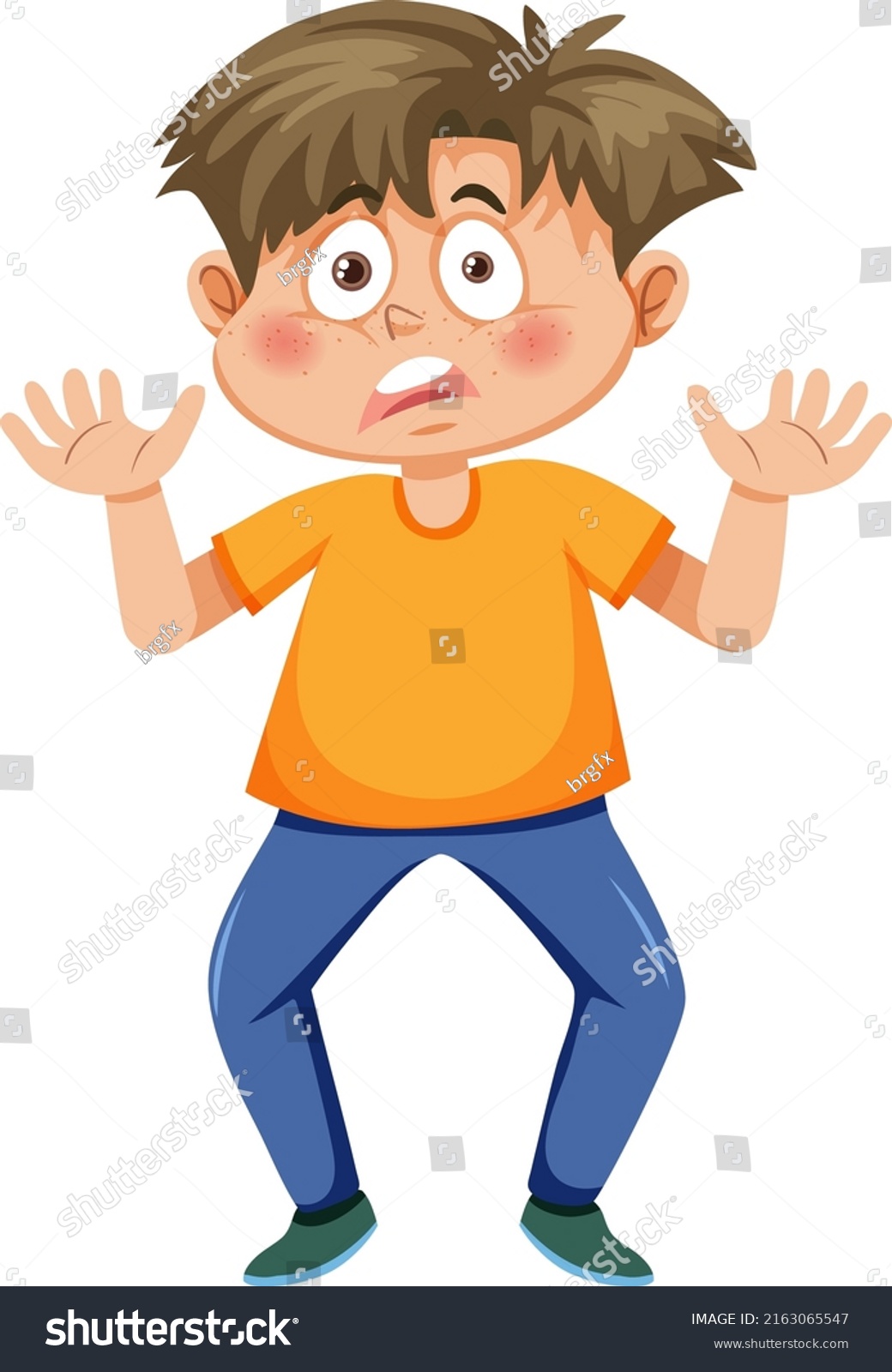 Stunned Boy Cartoon Character Illustration Stock Vector (royalty Free 