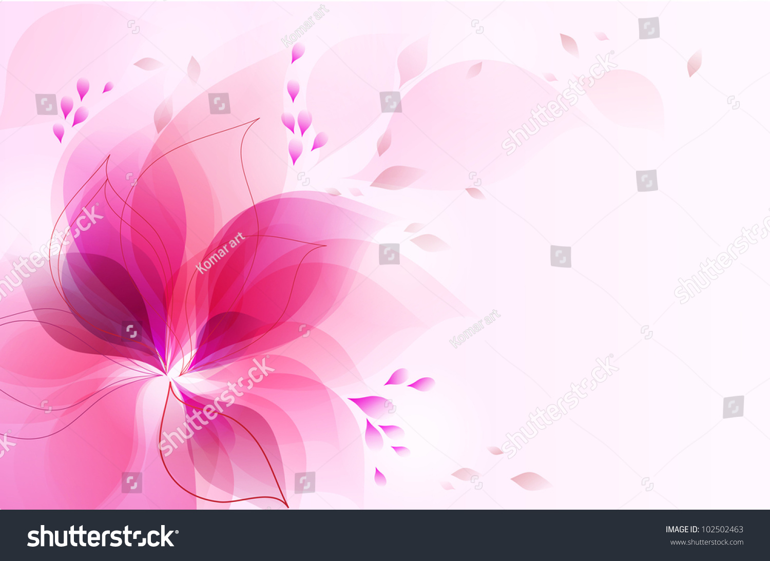 Stylish Floral Background . Stock Vector Illustration 102502463 ...