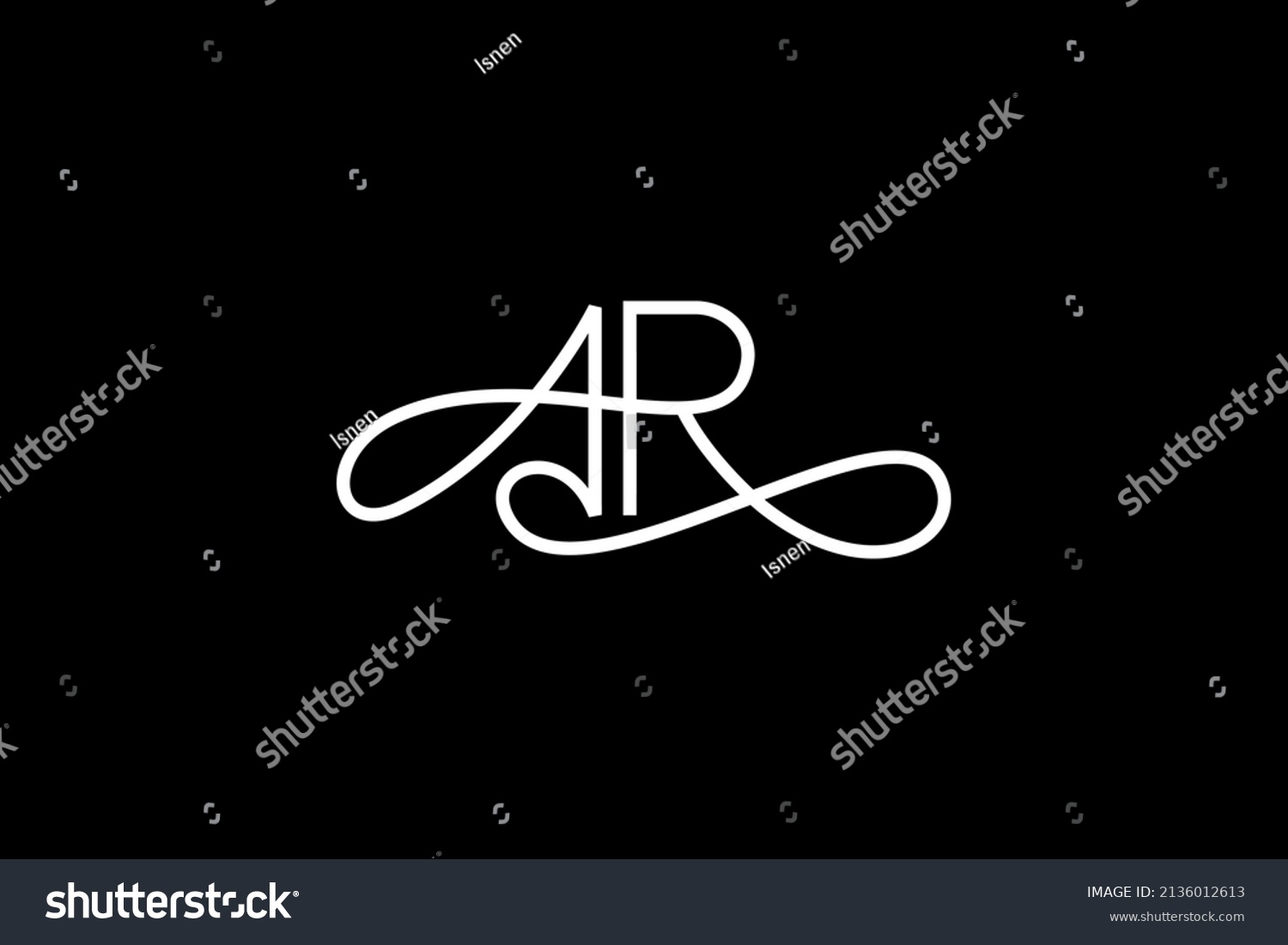 Stylish Letter Ar Logo Design Stock Vector (Royalty Free) 2136012613 ...