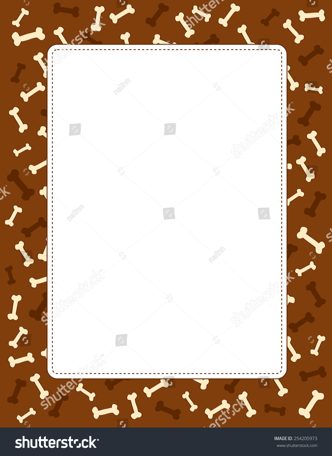 Stylish Paw Dog Bone Textured Frame Stock Vector (Royalty Free ...