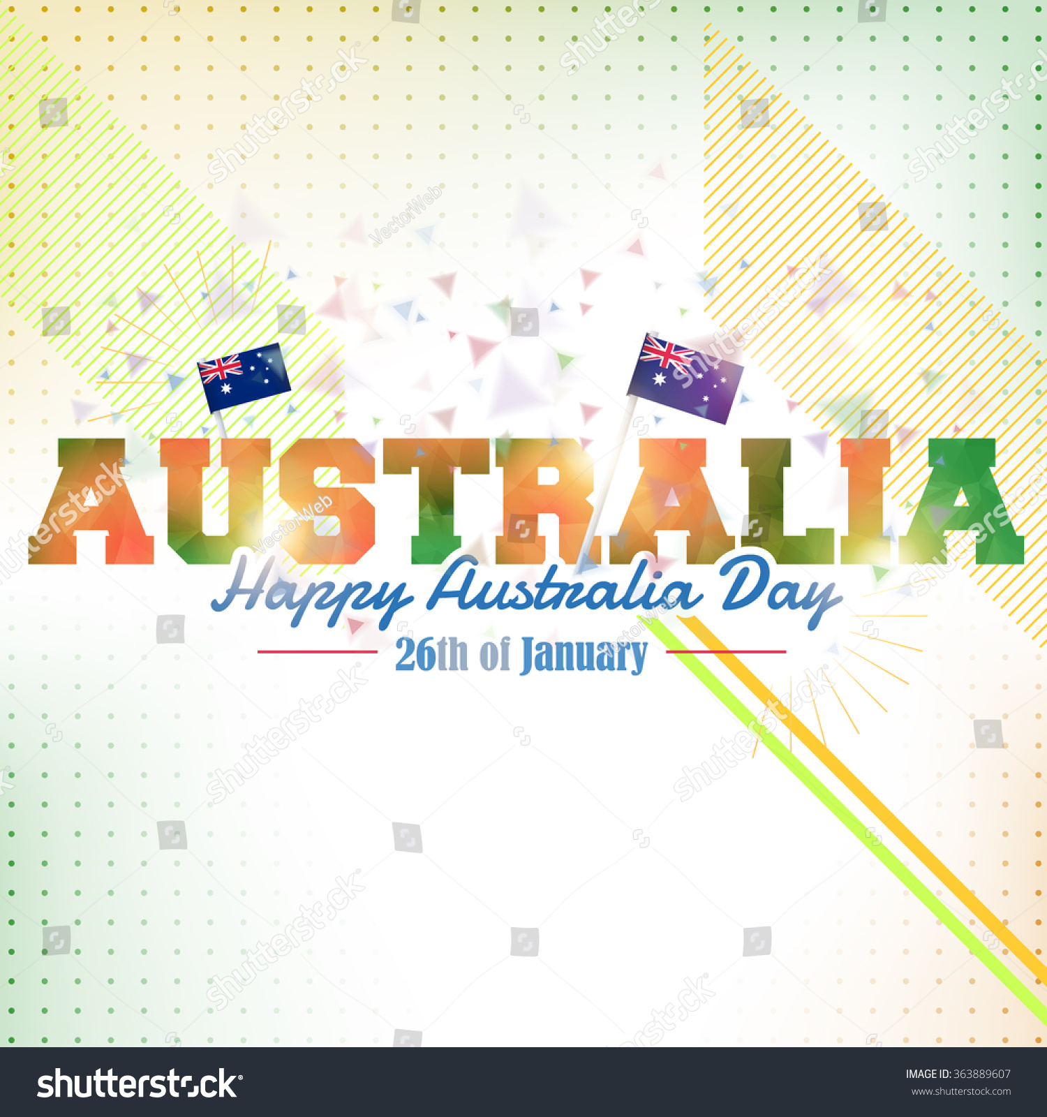 SVG of Stylish Text Australia. Australia Day Greeting Card, Geometric Background svg