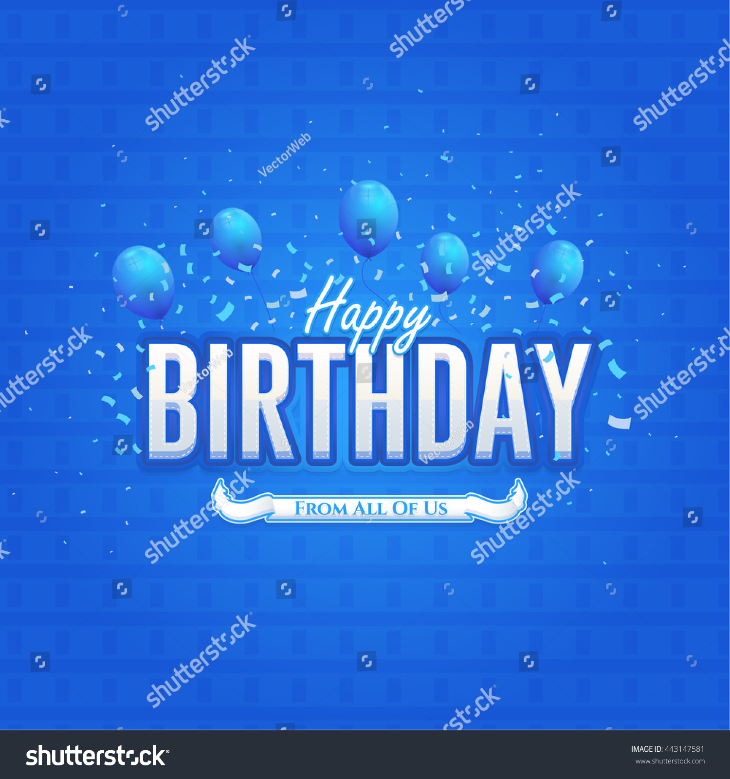 Stylish Text Happy Birthday Message Greeting Stock Vector (Royalty Free ...