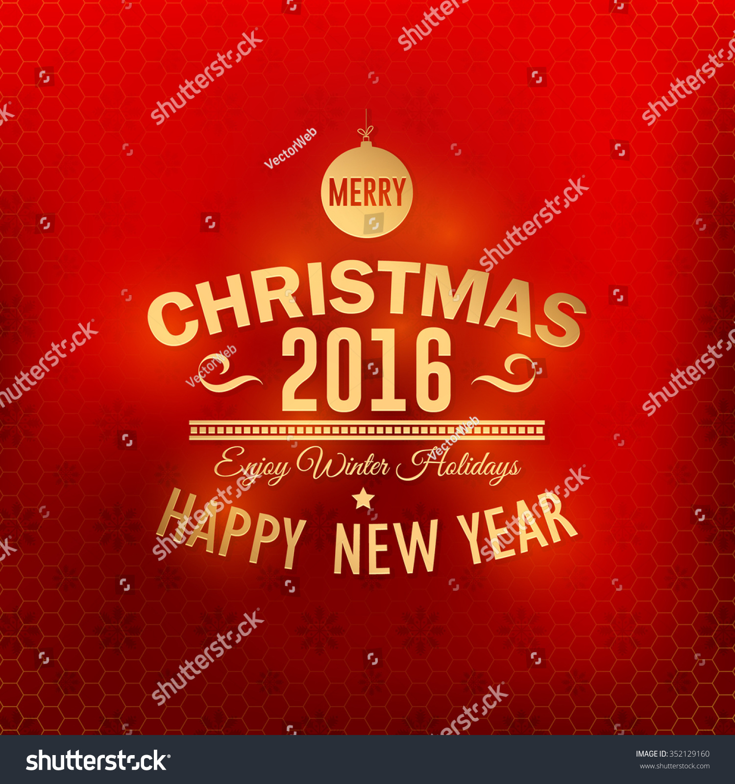 Stylish Text Merry Christmas 2016 Badge, Blurred Background, Banners