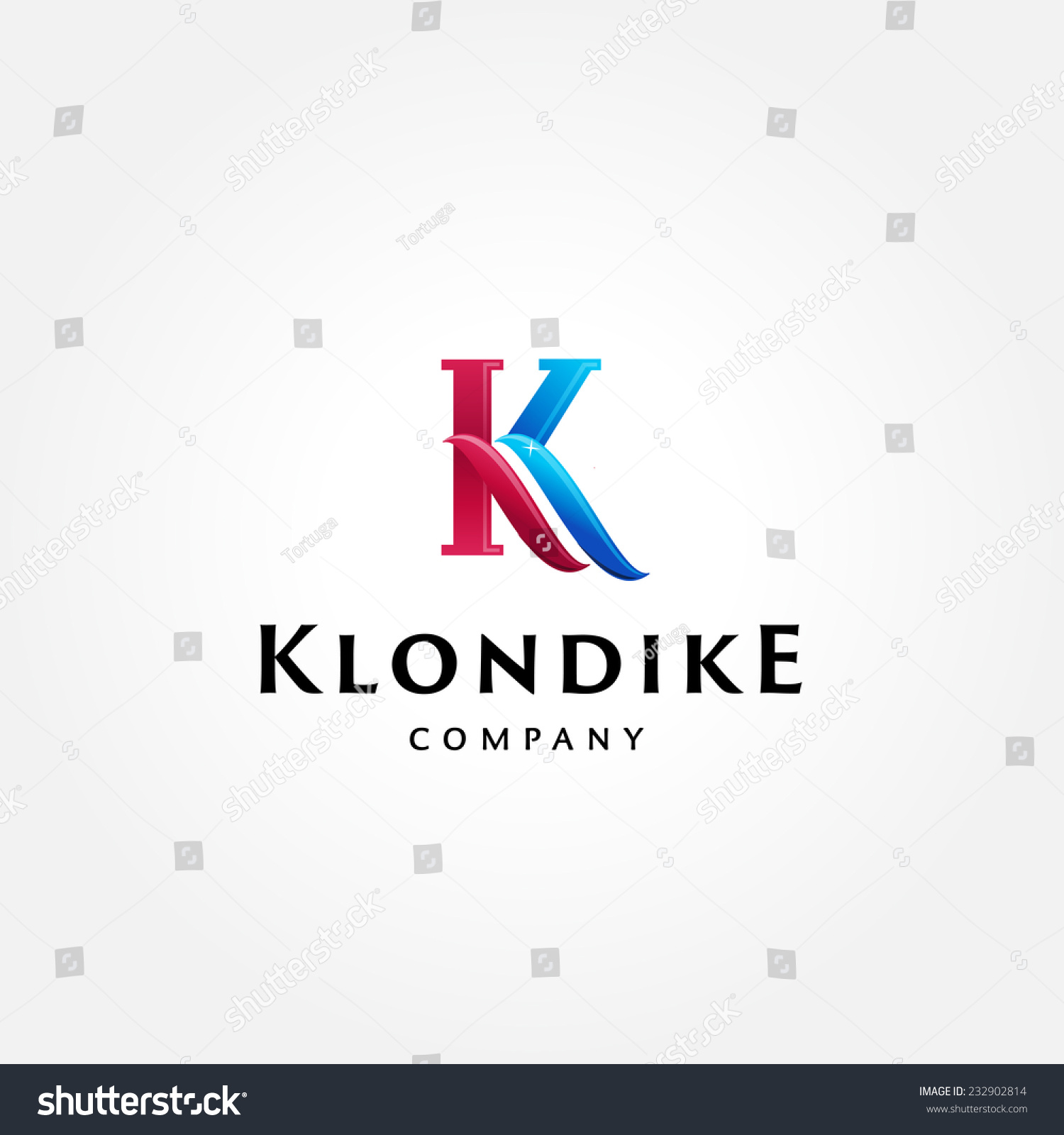 stylish typographic logo template letter k のベクター画像素材