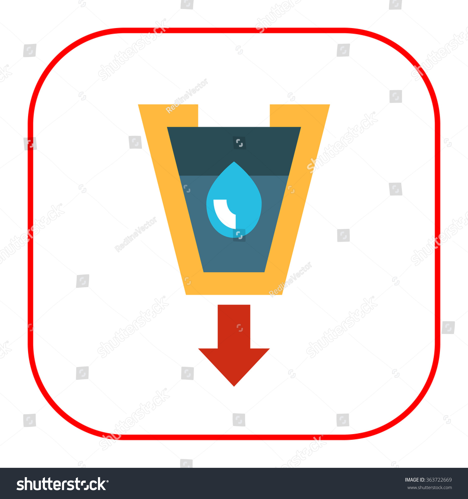 Stylized Funnel Icon Stock Vector (royalty Free) 363722669 