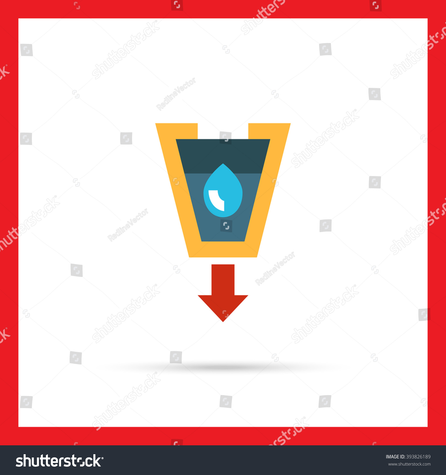 Stylized Funnel Icon Stock Vector (royalty Free) 393826189 