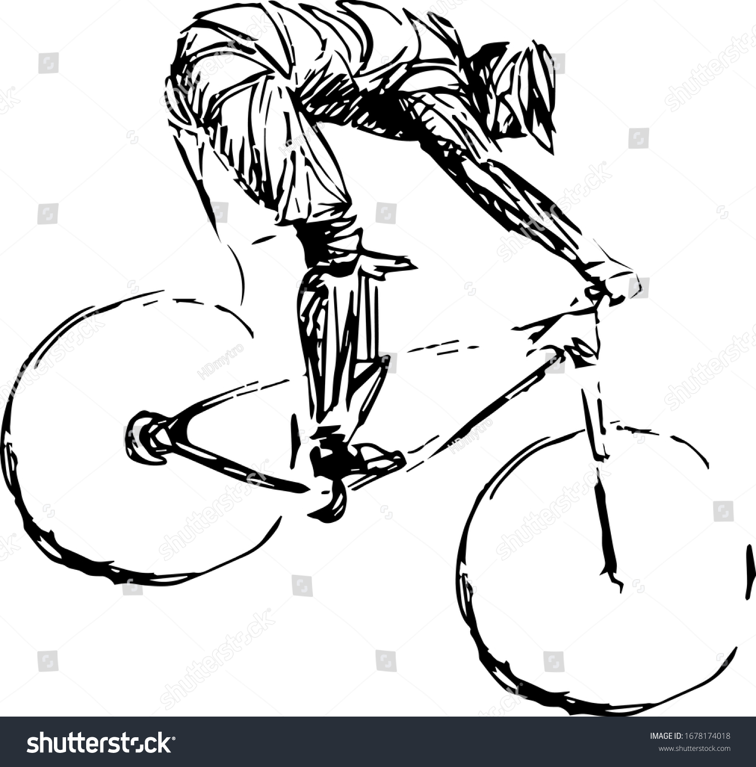 5,752 Man on bike sketch Images, Stock Photos & Vectors | Shutterstock