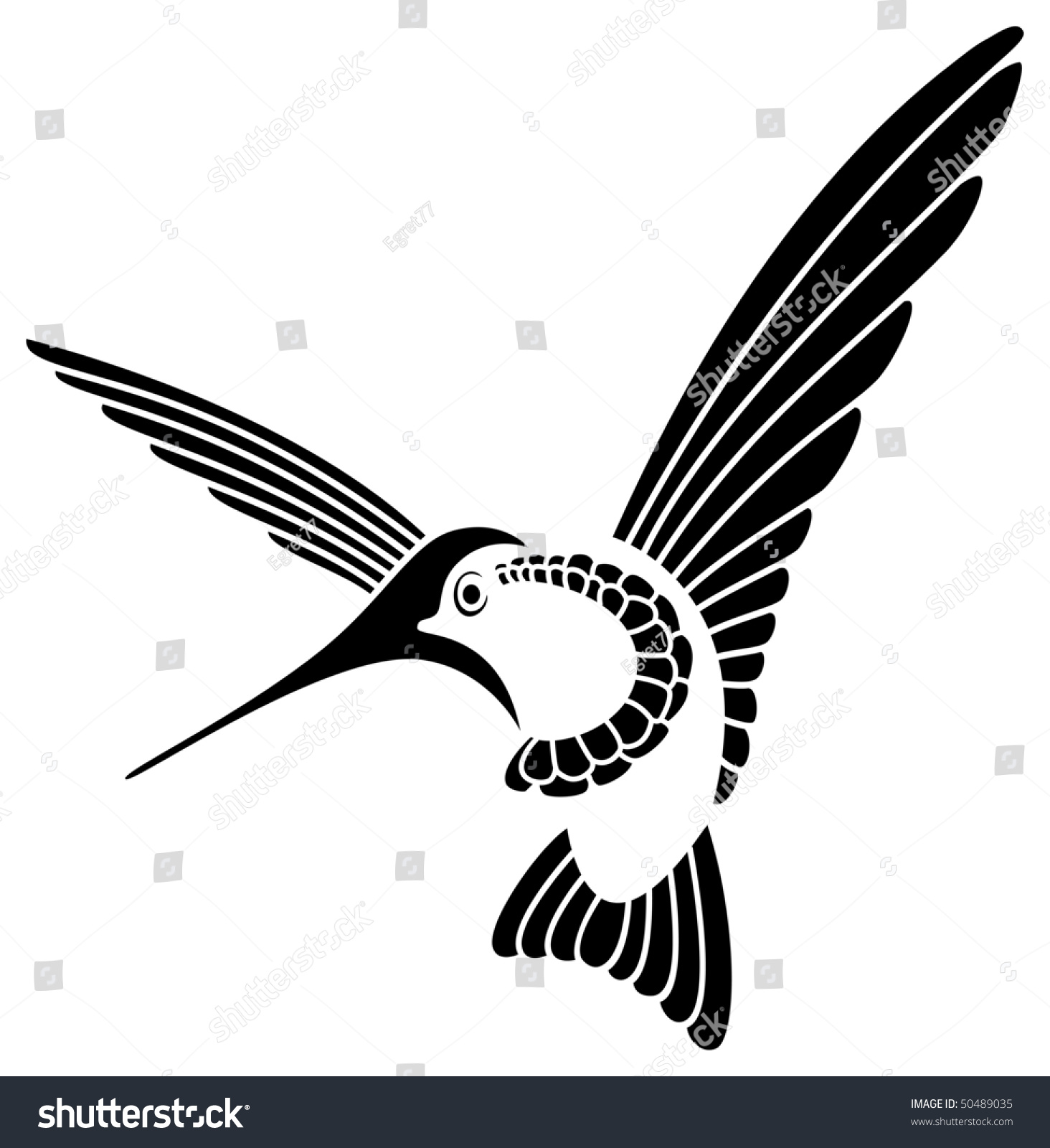 Stylized Hummingbird Stock Vector Illustration 50489035 : Shutterstock