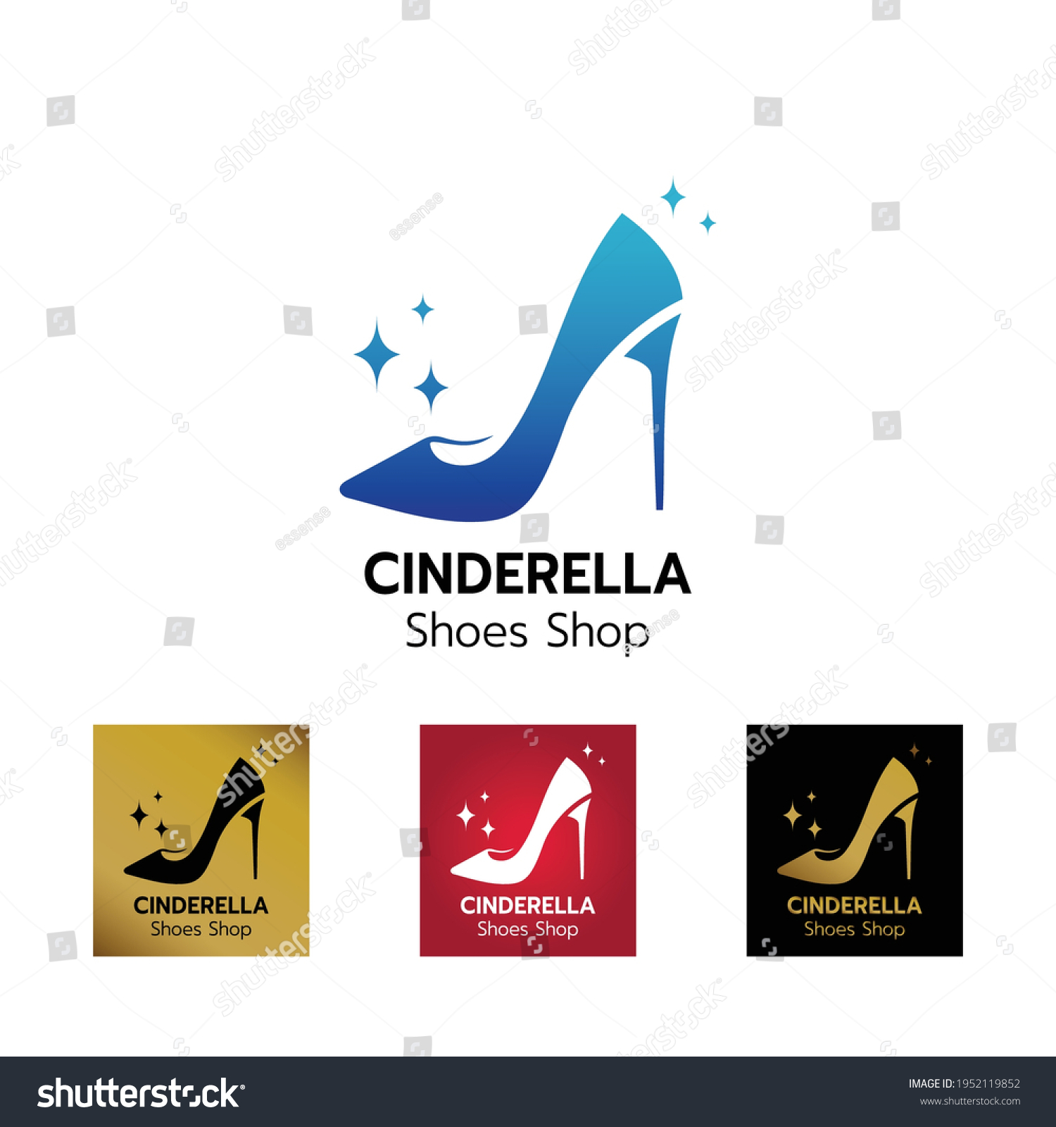 Stylized Image High Heel Shoe Logo Stock Vector (Royalty Free Intended For High Heel Template For Cards