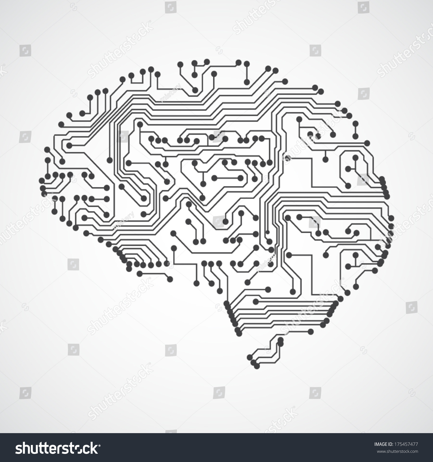 Stylized Mind Circuit Board Texture Eps10 Stock Vector (Royalty Free ...