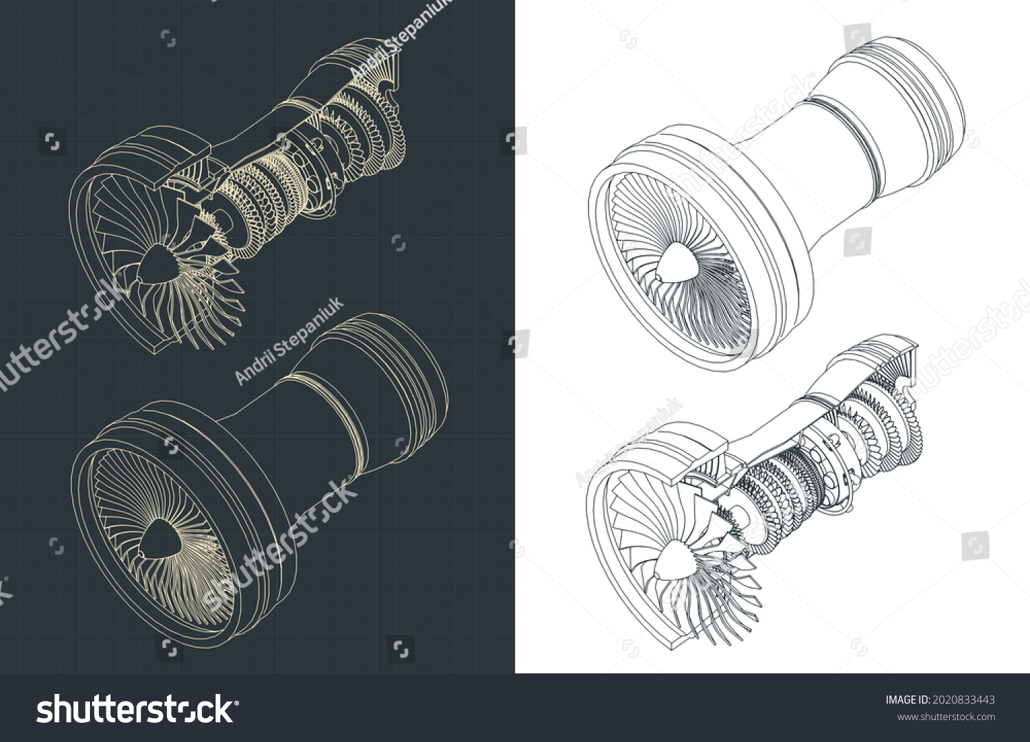 40 Turbofan engine on plane Stock Vectors, Images & Vector Art ...