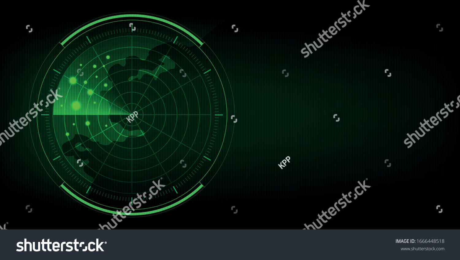 Submarine Navy Search Abstract Green Radar Stock Vector (Royalty Free ...