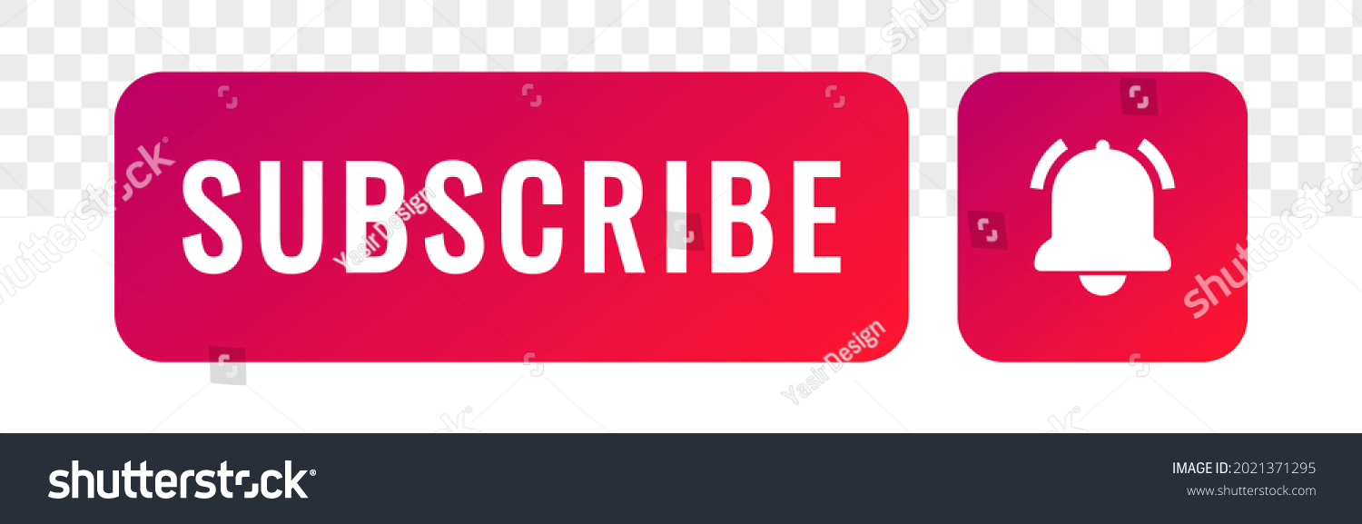 Subscribe Button Notification Bell On Vector Stock Vector Royalty Free