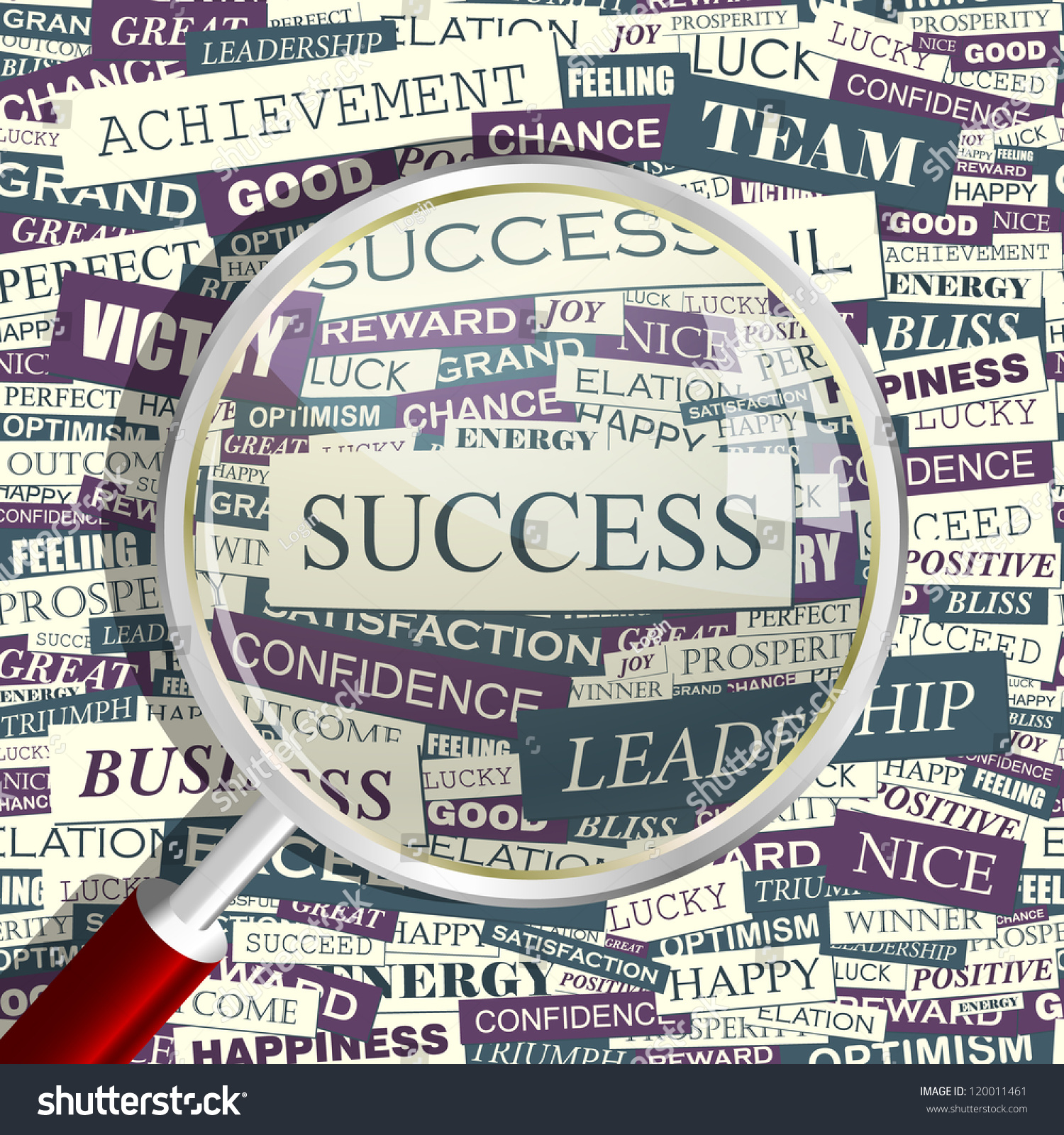 Success Seamless Vector Pattern Word Collage Stock Vector (Royalty Free
