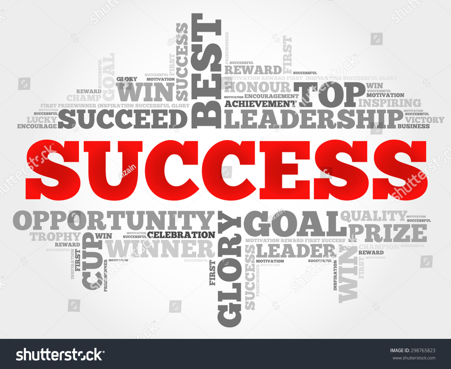 Success Word Cloud Business Concept Stock Vector (Royalty Free
