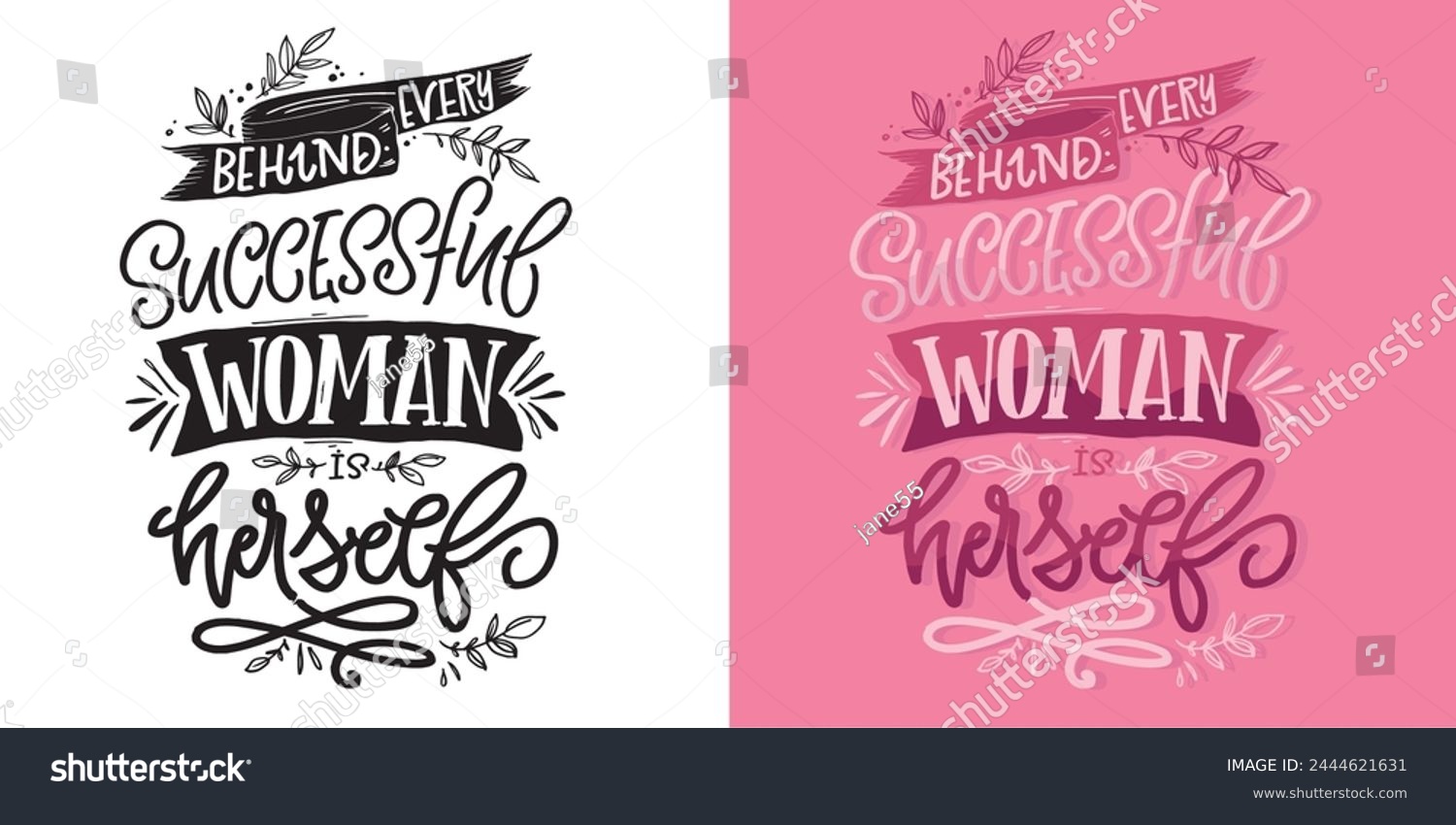 SVG of Successful woman. Funny hand drawn doodle lettering quote. Lettering print t-shirt design. 100% vector file. svg