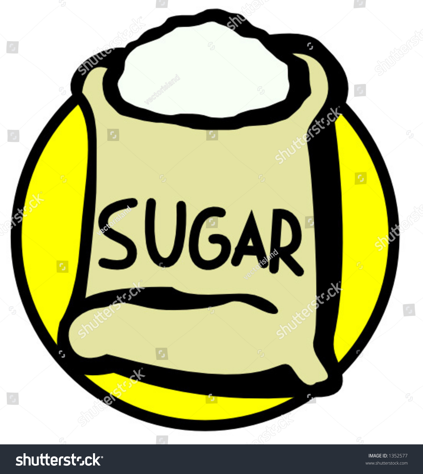 Sugar Bag Stock Vector Royalty Free 1352577