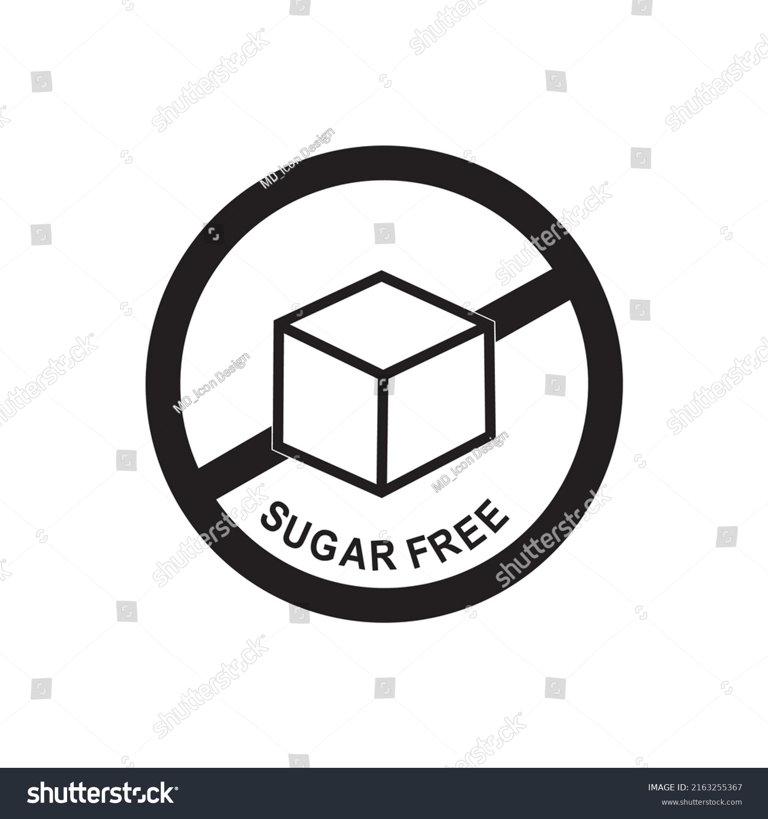 Sugar Free Icon Vector Sugar Free Stock Vector (Royalty Free ...