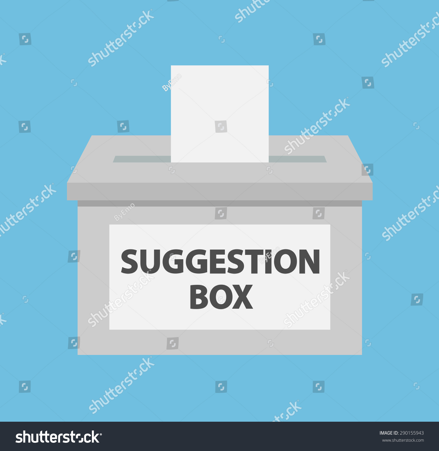 Suggestion Box Flat Style Stock Vector (Royalty Free) 290155943
