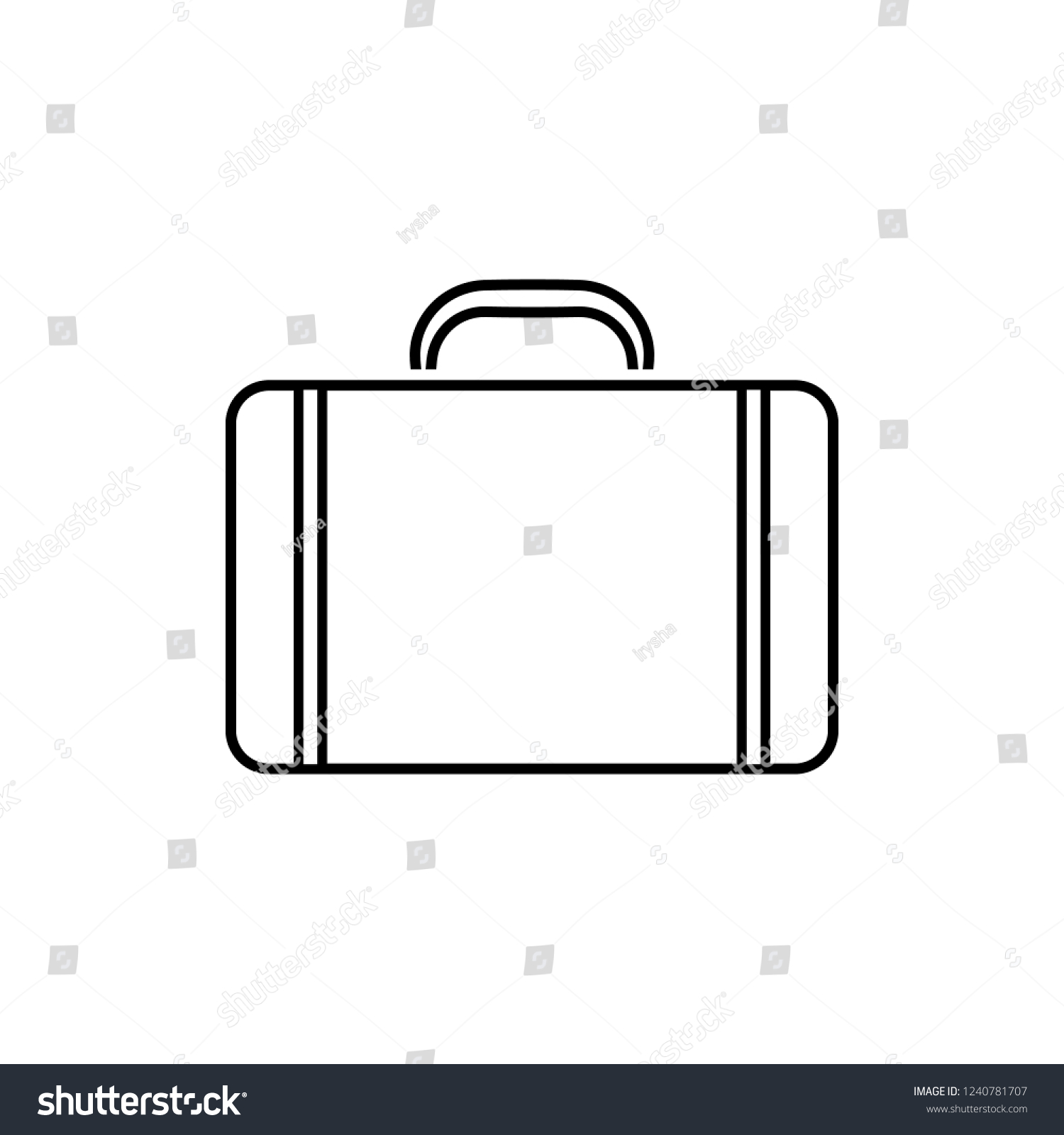 Suitcase Icon Baggage Vector Template Stock Vector (Royalty Free Regarding Blank Suitcase Template