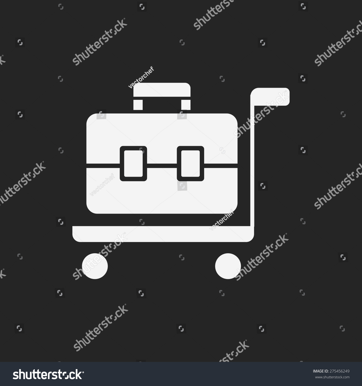 Suitcase Trolley Icon Stock Vector (Royalty Free) 275456249 Shutterstock