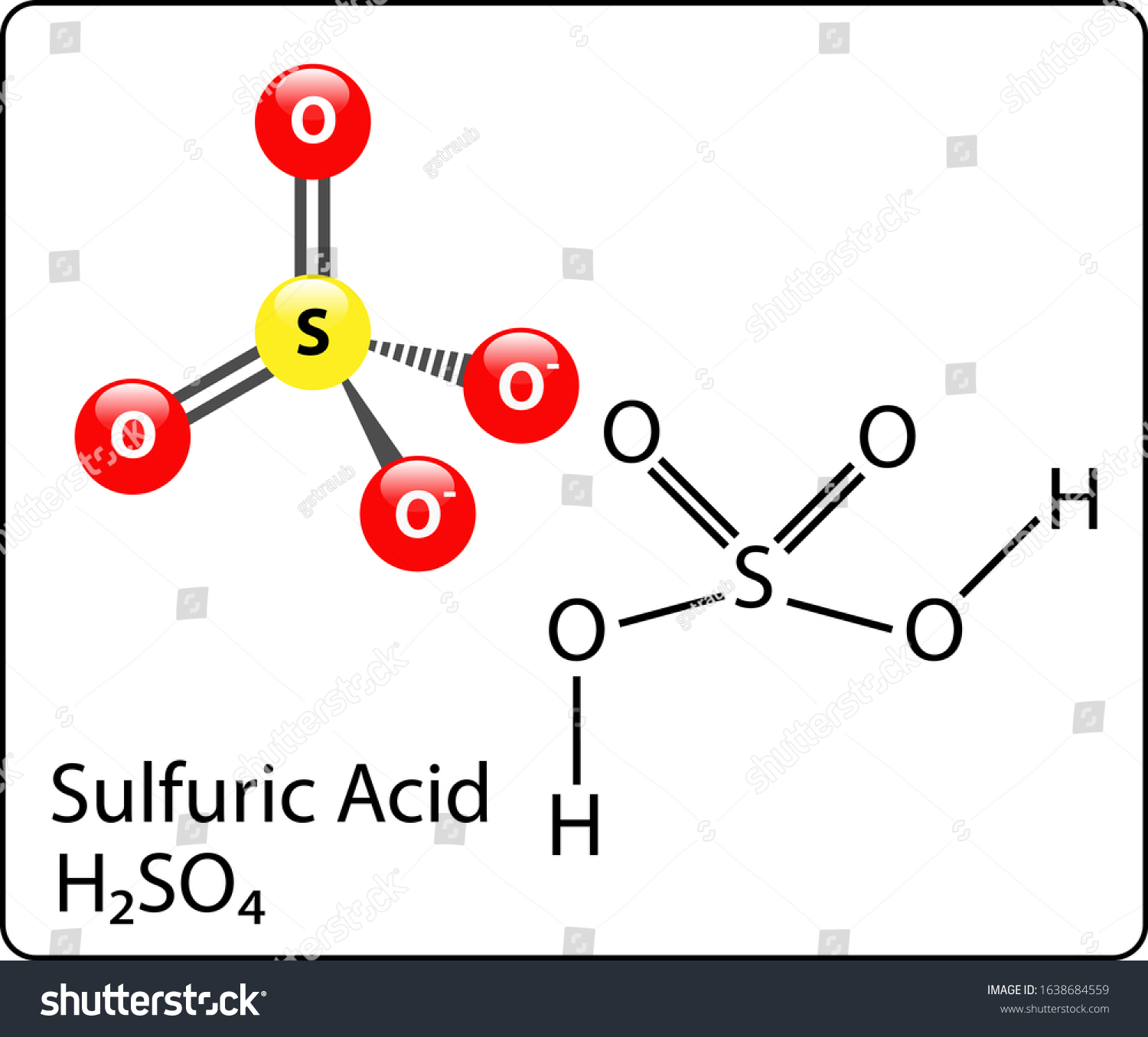 Sulfate Ion Molecule Structure Diagram Stock Vector (Royalty Free ...