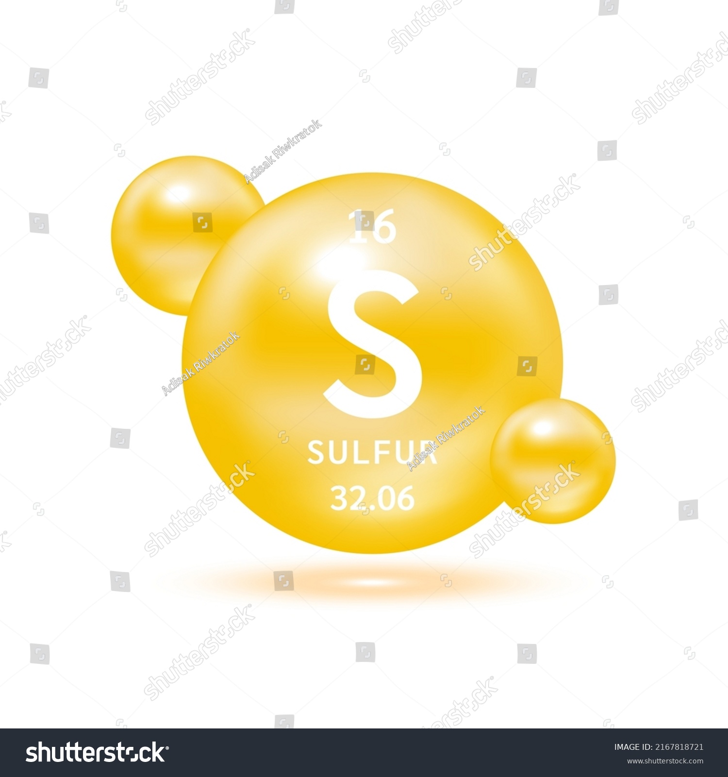 Sulfur Molecule Models Yellow Chemical Formulas Stock Vector (Royalty ...