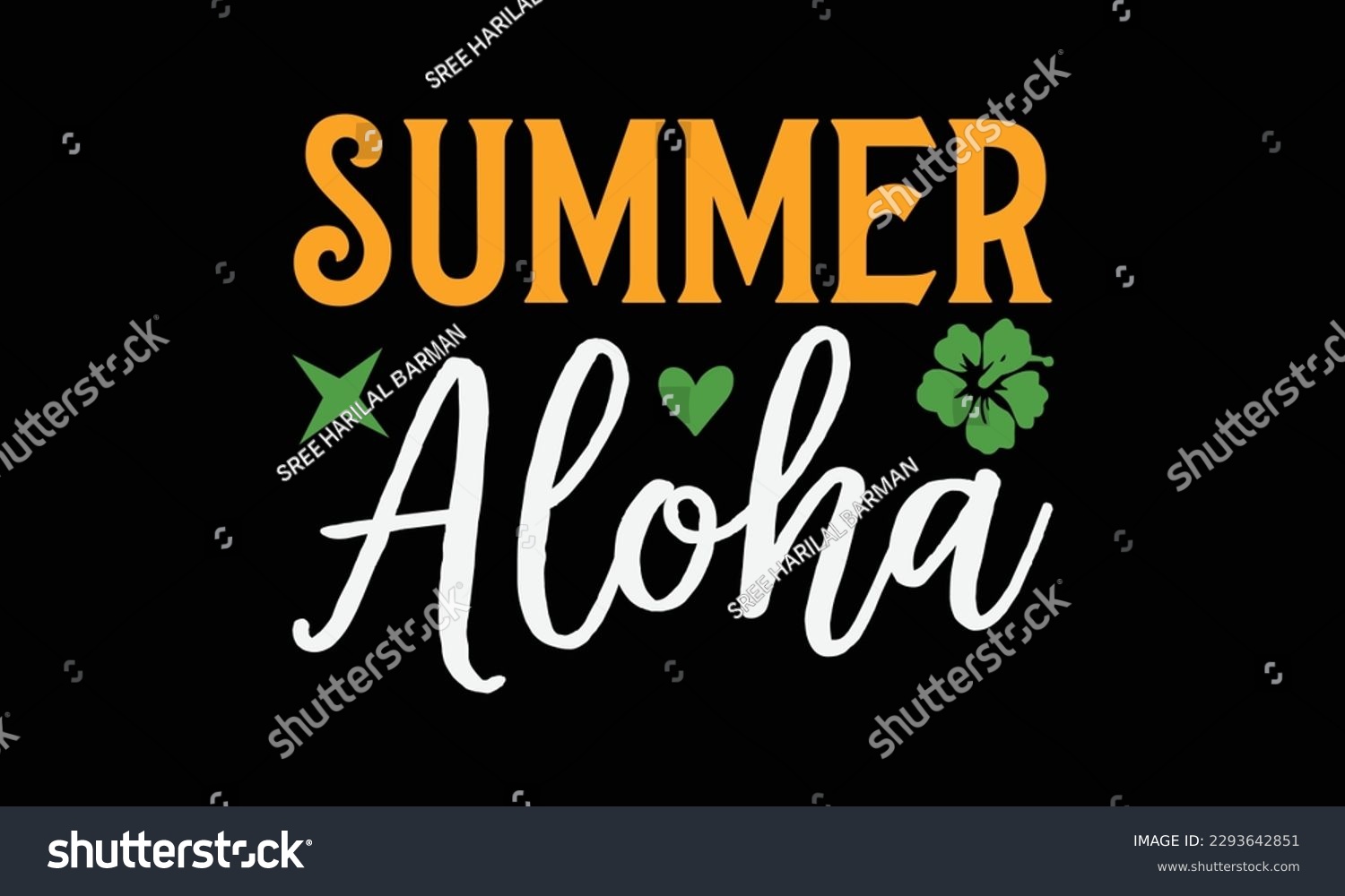 SVG of Summer aloha - Summer Svg typography t-shirt design, Hand drawn lettering phrase, Greeting cards, templates, mugs, templates, brochures, posters, labels, stickers, eps 10. svg