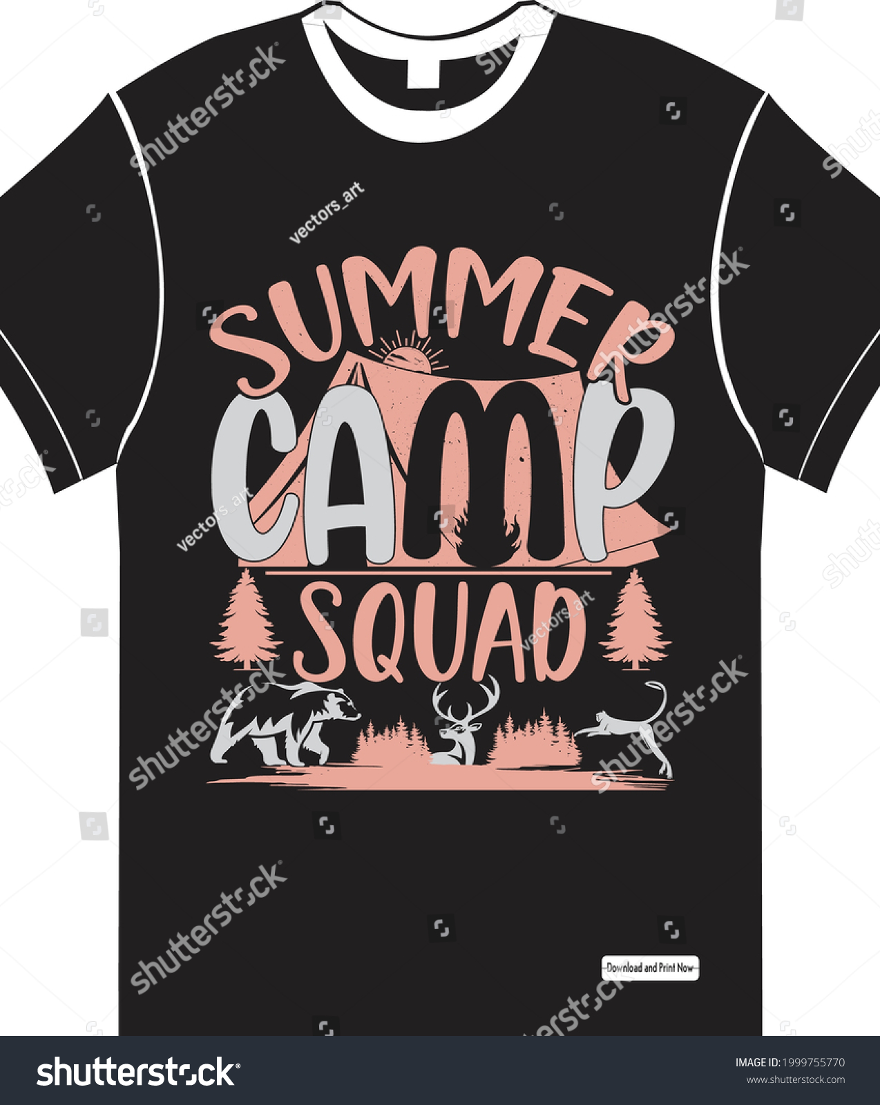 SVG of Summer camp squad, summer svg, ai, eps, jpeg, Png, dxf, Pdf, Happy Camper SVG, Hiking Mountains Campfire Tent T-Shirt, instant download, Camp life SVG, Digital file svg