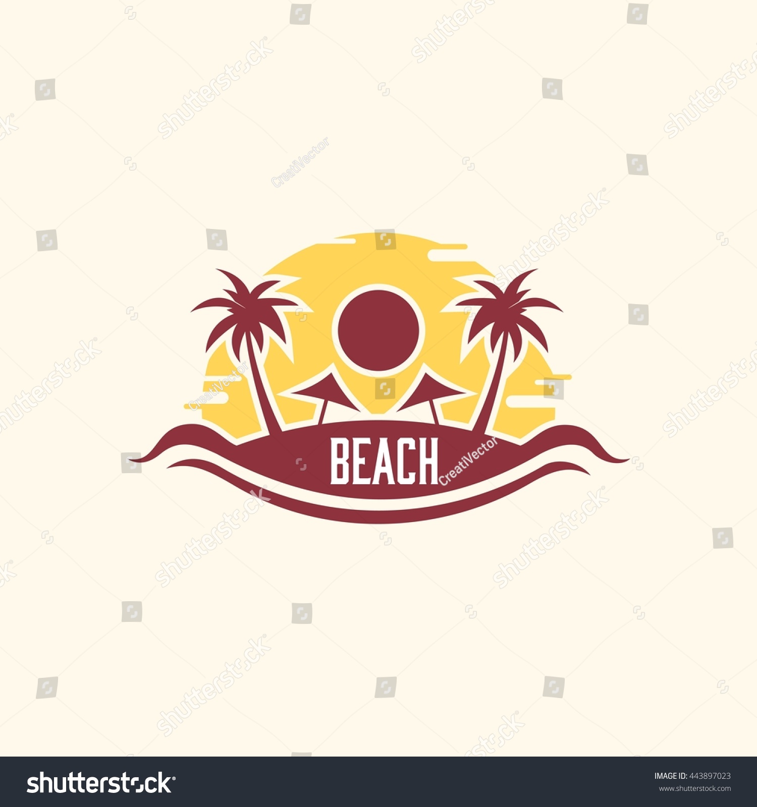 Summer Holidays Design Logo Template Labels Stock Vector 443897023 ...