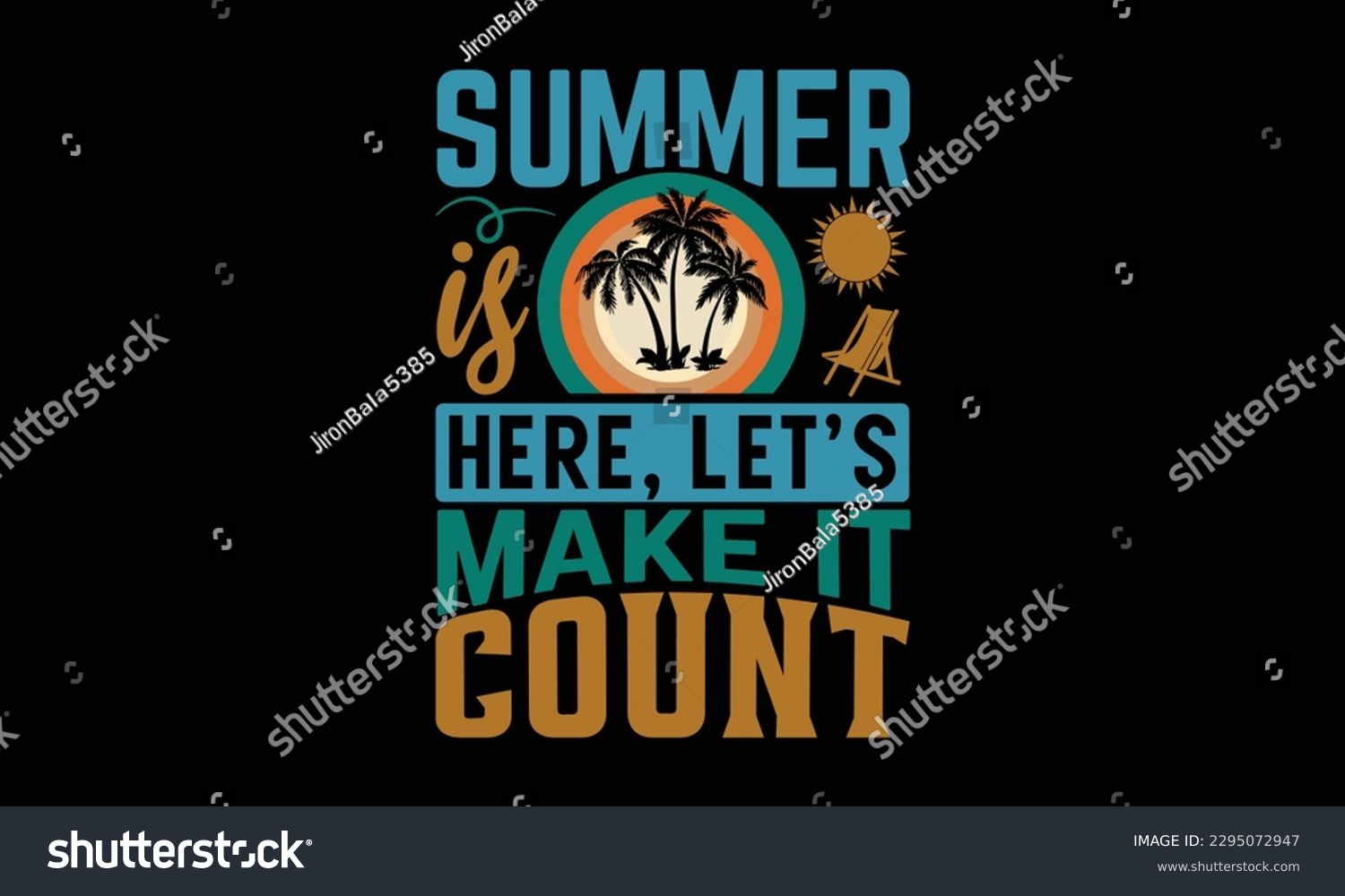 SVG of Summer Is Here, Let’s Make It Count - Summer Day T Shirt Design, Svg Eps Files For Cutting, Handmade Calligraphy Vector Illustration, Handwritten Vector Sign, Svg. svg