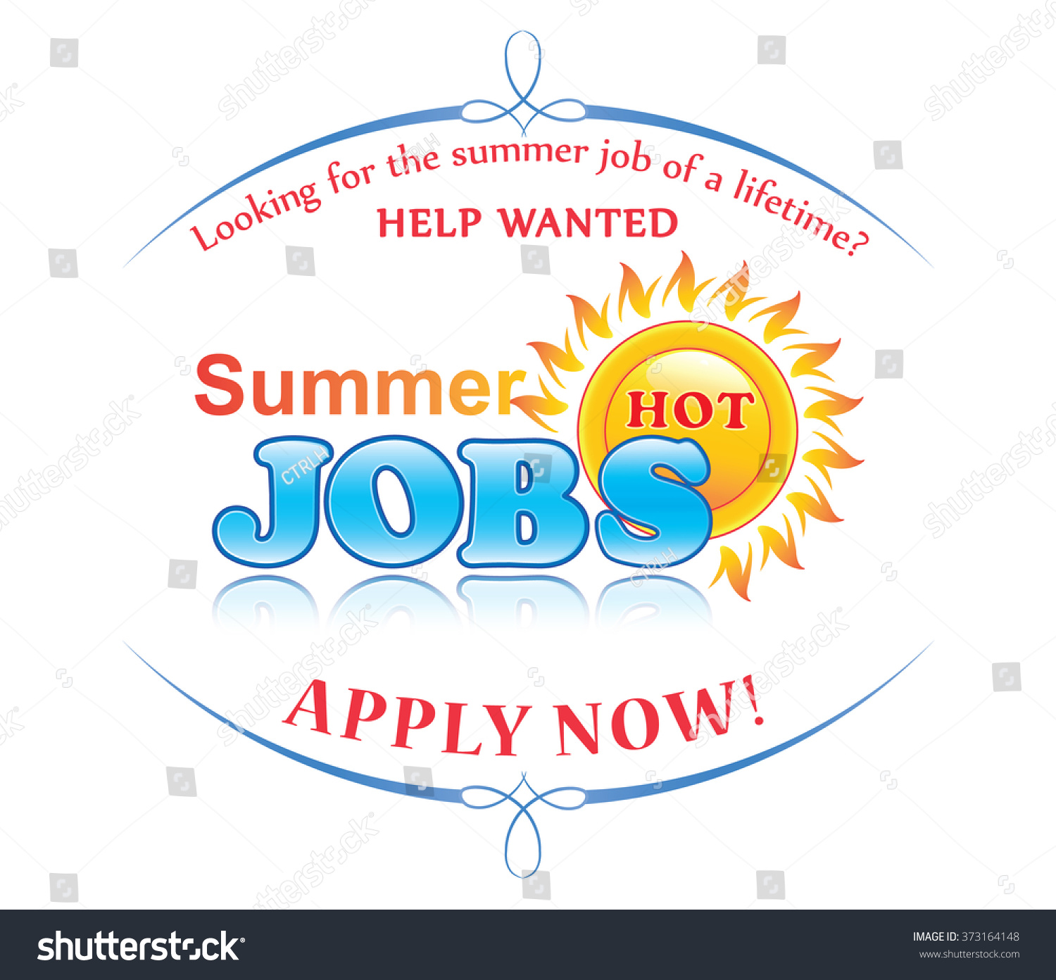 summer jobs offer sticker print help stock vector royalty free part time summer jobs