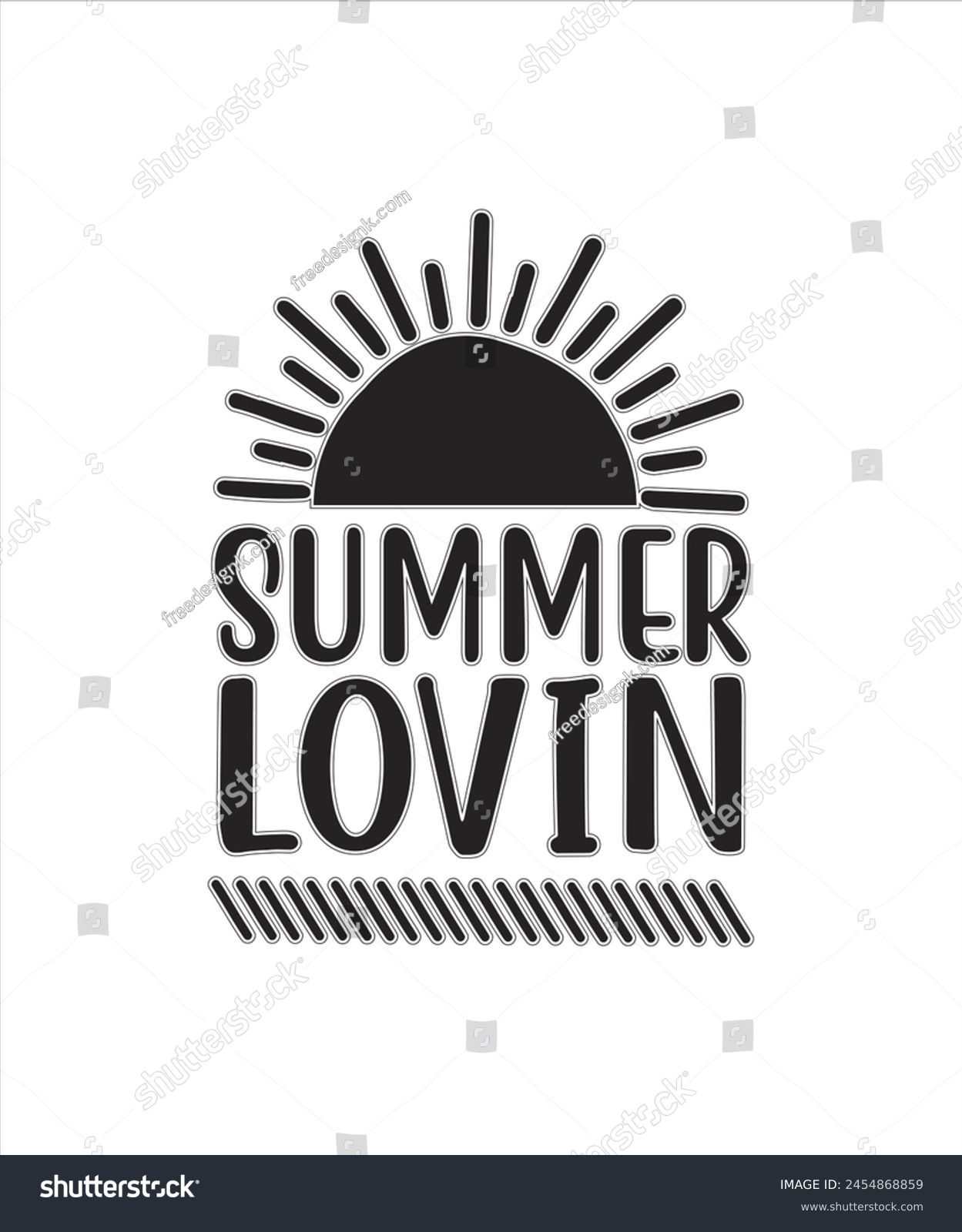 SVG of Summer lovin Summer for typography tshrit Design Print Ready Eps cut file Download.eps
 svg