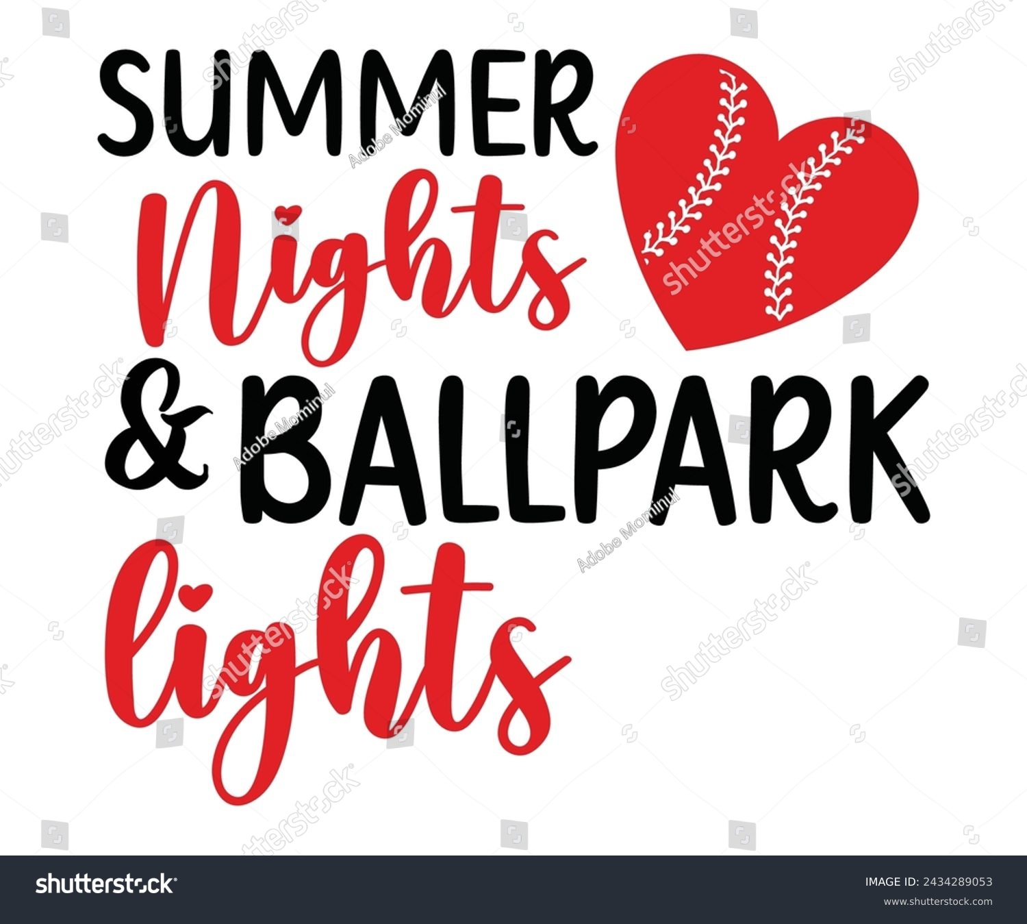 SVG of Summer Nights Ballpark Light Svg,Baseball T-shirt,Typography,Baseball Player Svg,Baseball Quotes Svg,Cut Files,Baseball Team,Instant Download svg
