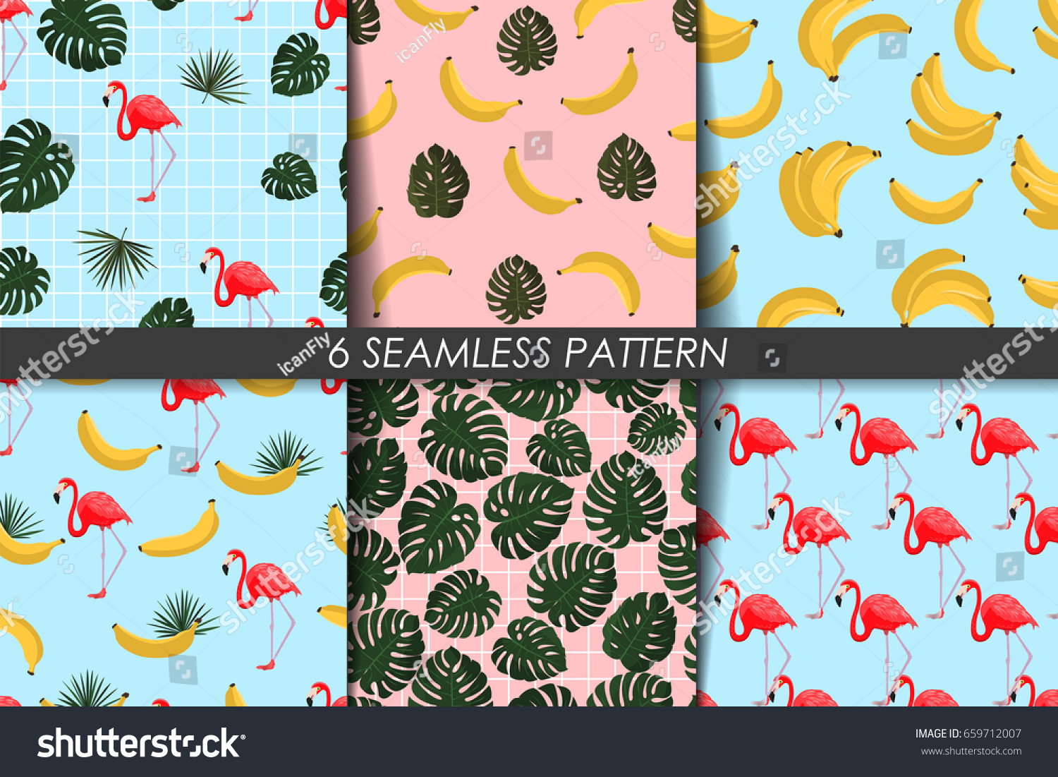 Summer Patterns Collection Seamless Texture Vector Stock ...