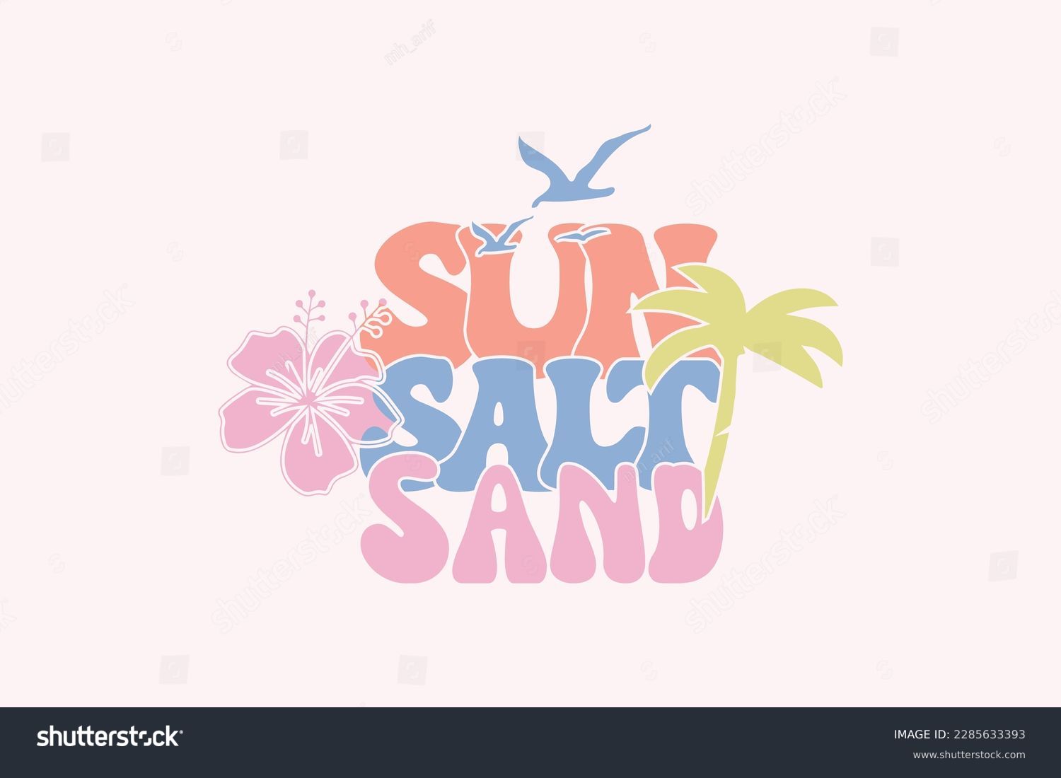SVG of Summer Retro Quote SVG Design, Summer Beach SVG, Summer Design for Shirts svg