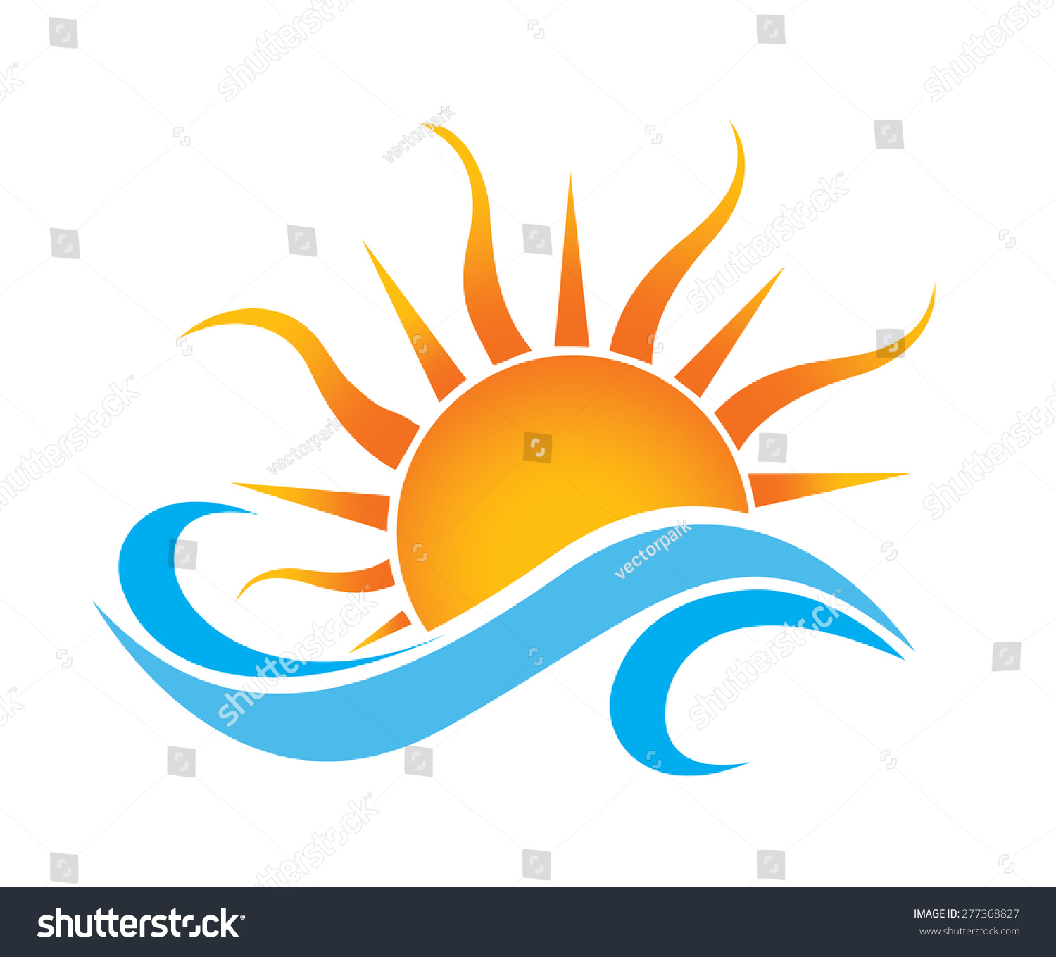 Download Summer Sun Wave Icon Vector Format Stock Vector (Royalty ...