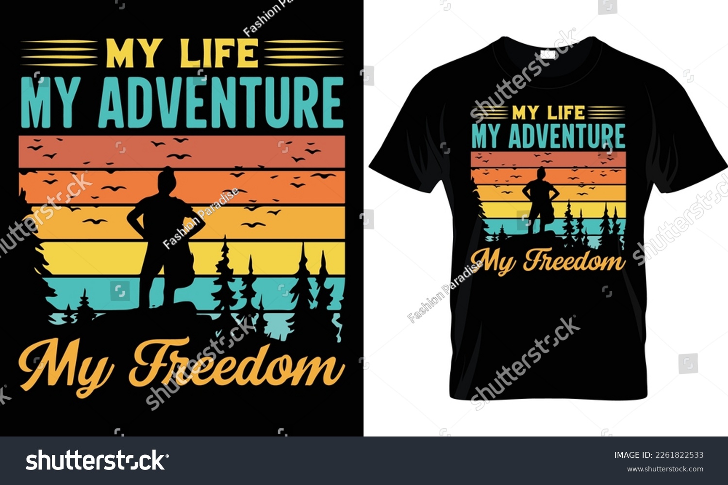 SVG of Summer sunset distressed vector t-shirt design with palm trees silhouette and phrase 