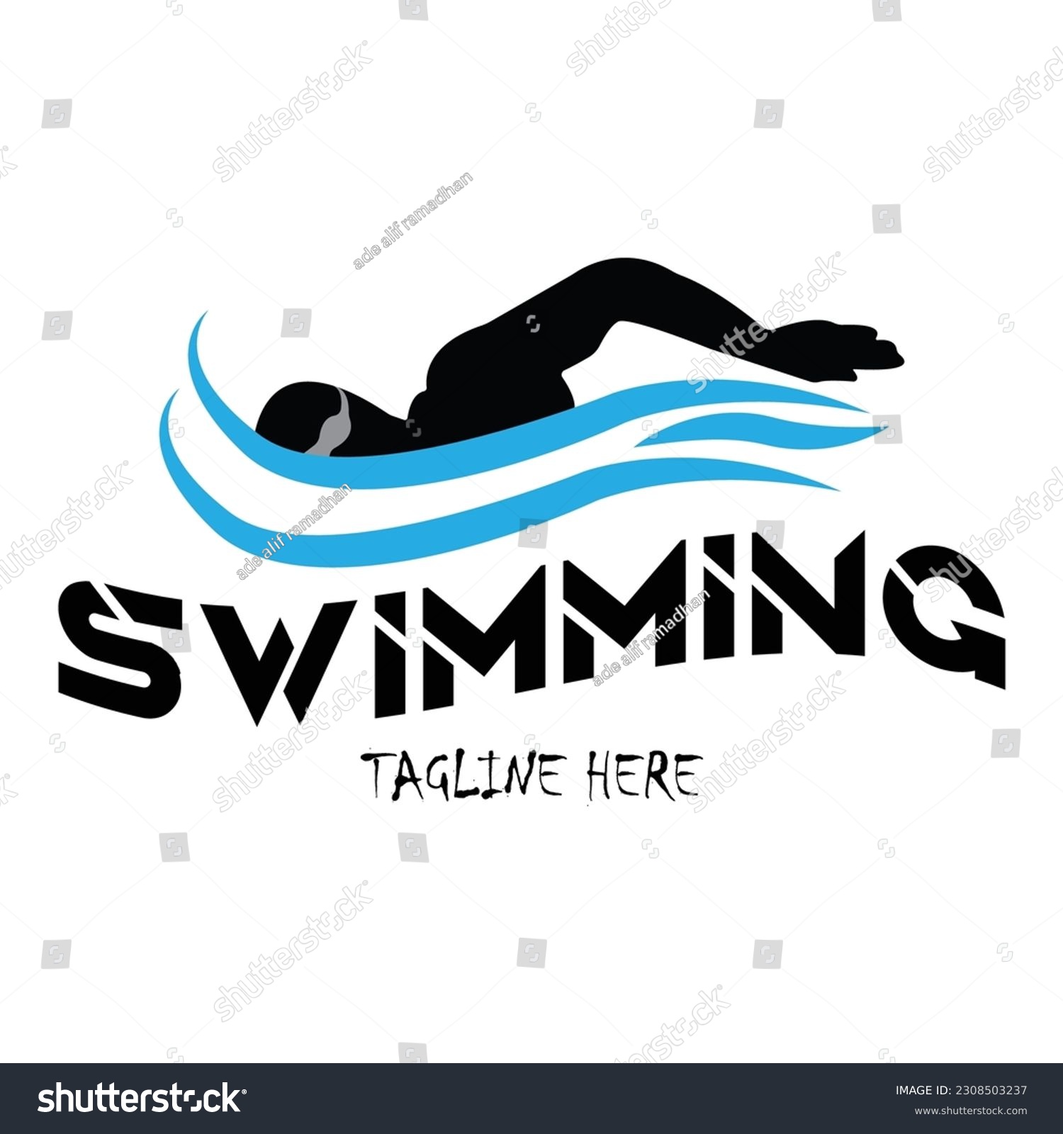 SVG of Summer Swim Water Information Flat People Pictogram Icon Isolated on White Background svg