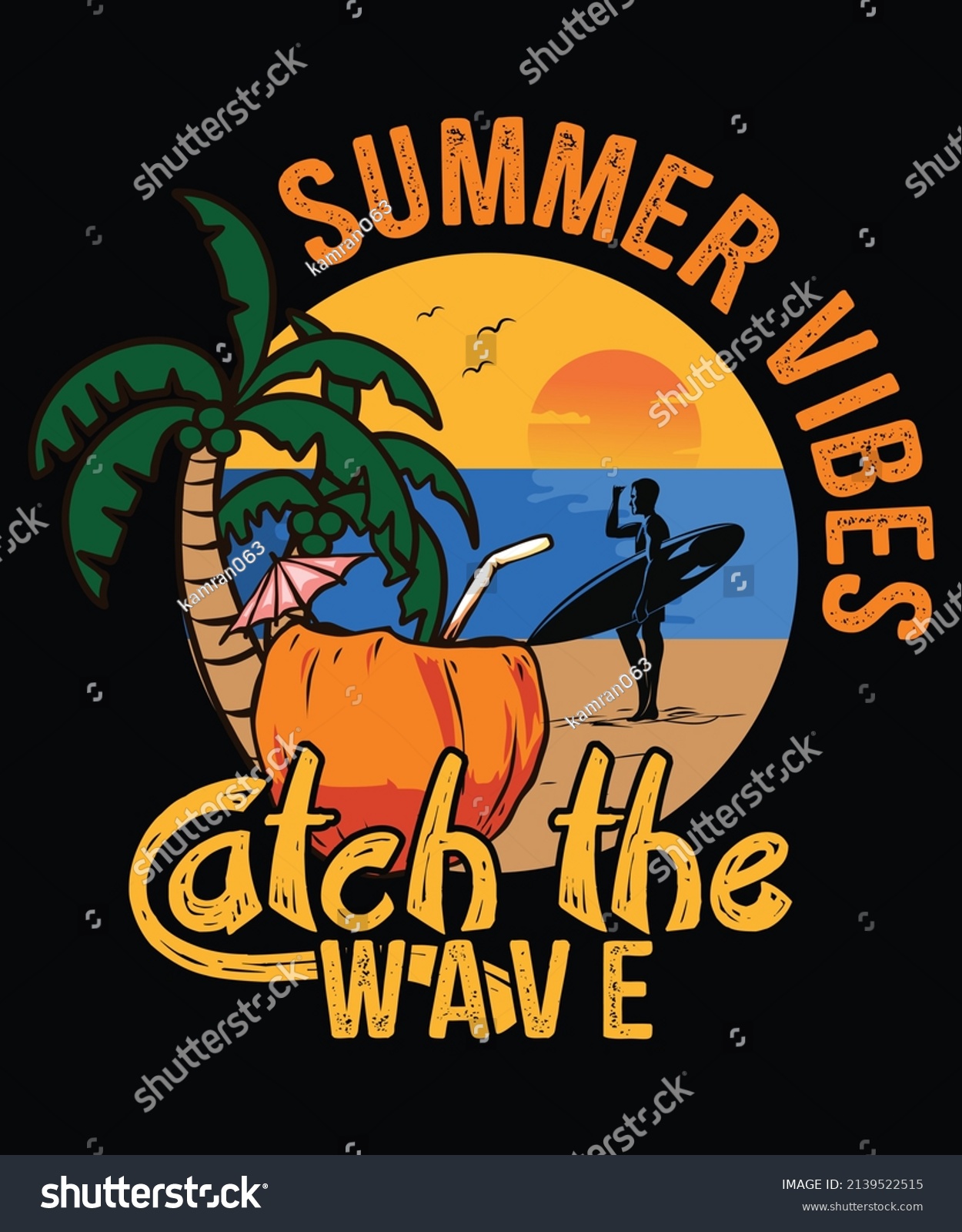 SVG of Summer t shirt design and print template. High quality design and easy to editable file. svg