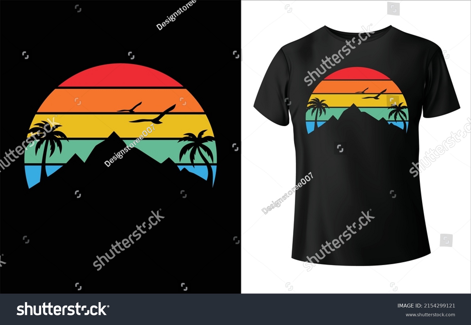 Summer Tshirt Design Summer Vintage Tshirt Stock Vector (Royalty Free ...