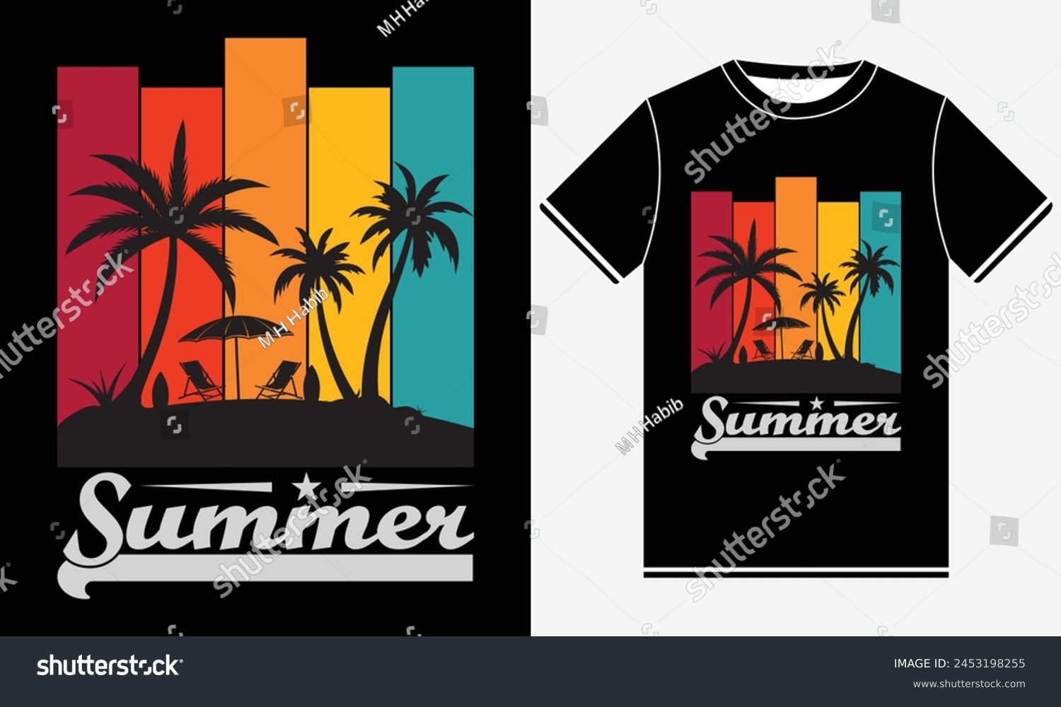 SVG of Summer t-shirts design, Paradise T-shirt Designs, Vintage Tshirt Design, illustration vector art, Sunset Print T-shirts, Hot Summer, Summer T-shirt Design Template, Sun, Print svg
